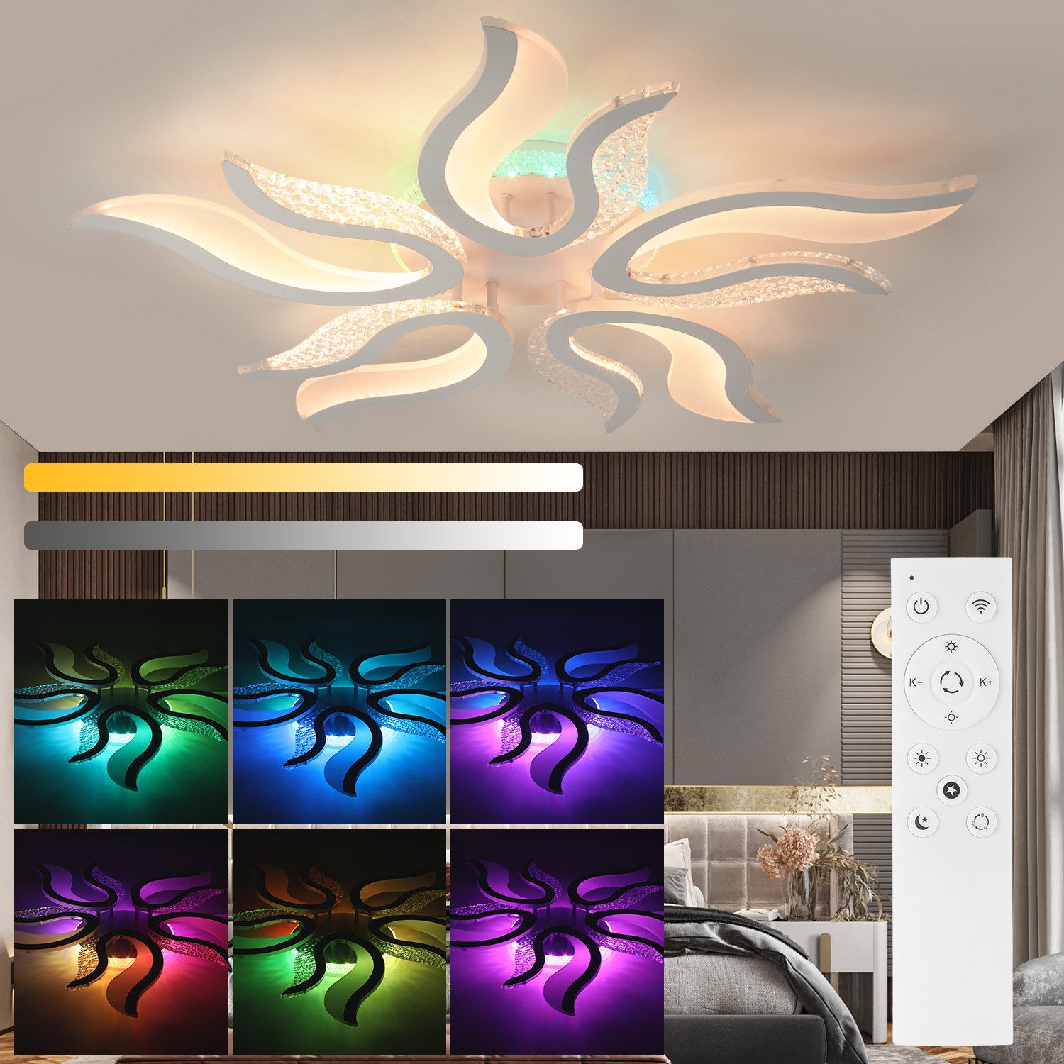 oyajia LED Deckenleuchte 54W Deckenleuchte mit günstig online kaufen