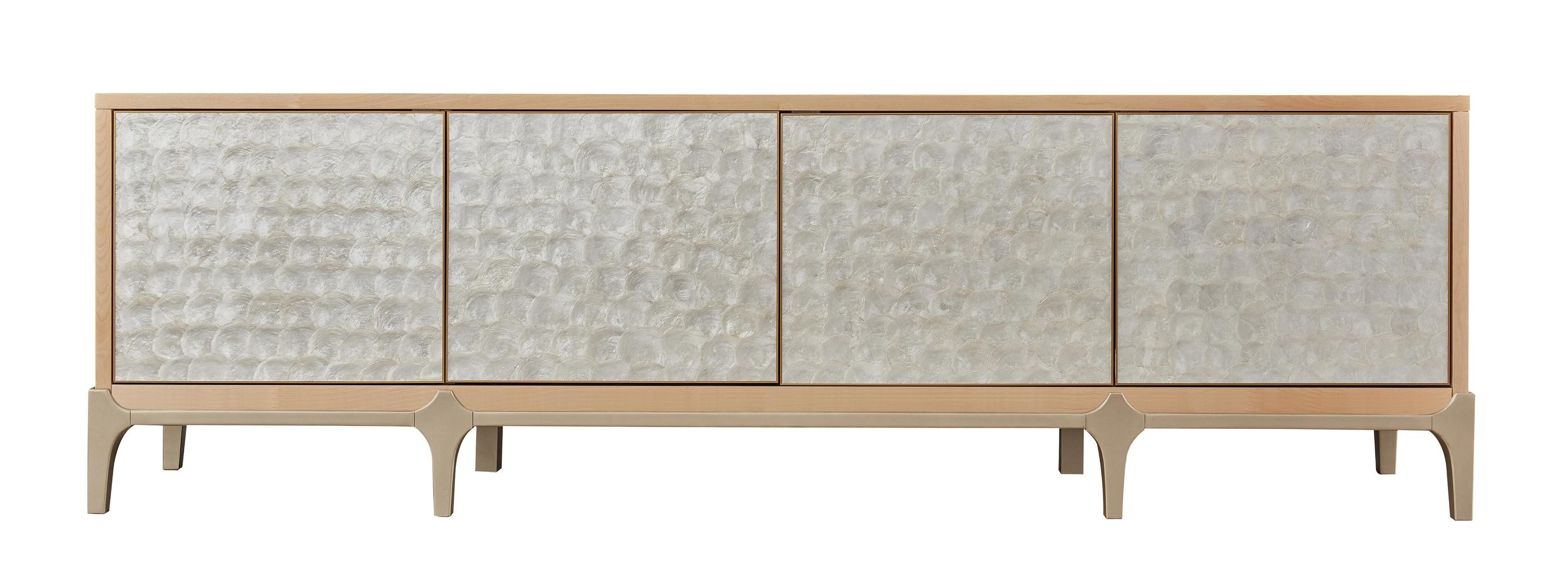 Xlmoebel TV-Board Luxus RTV-Sideboard in Hochglanz Weiß mit Stauraum (1 St., Rtv), Hergestellt in Europa