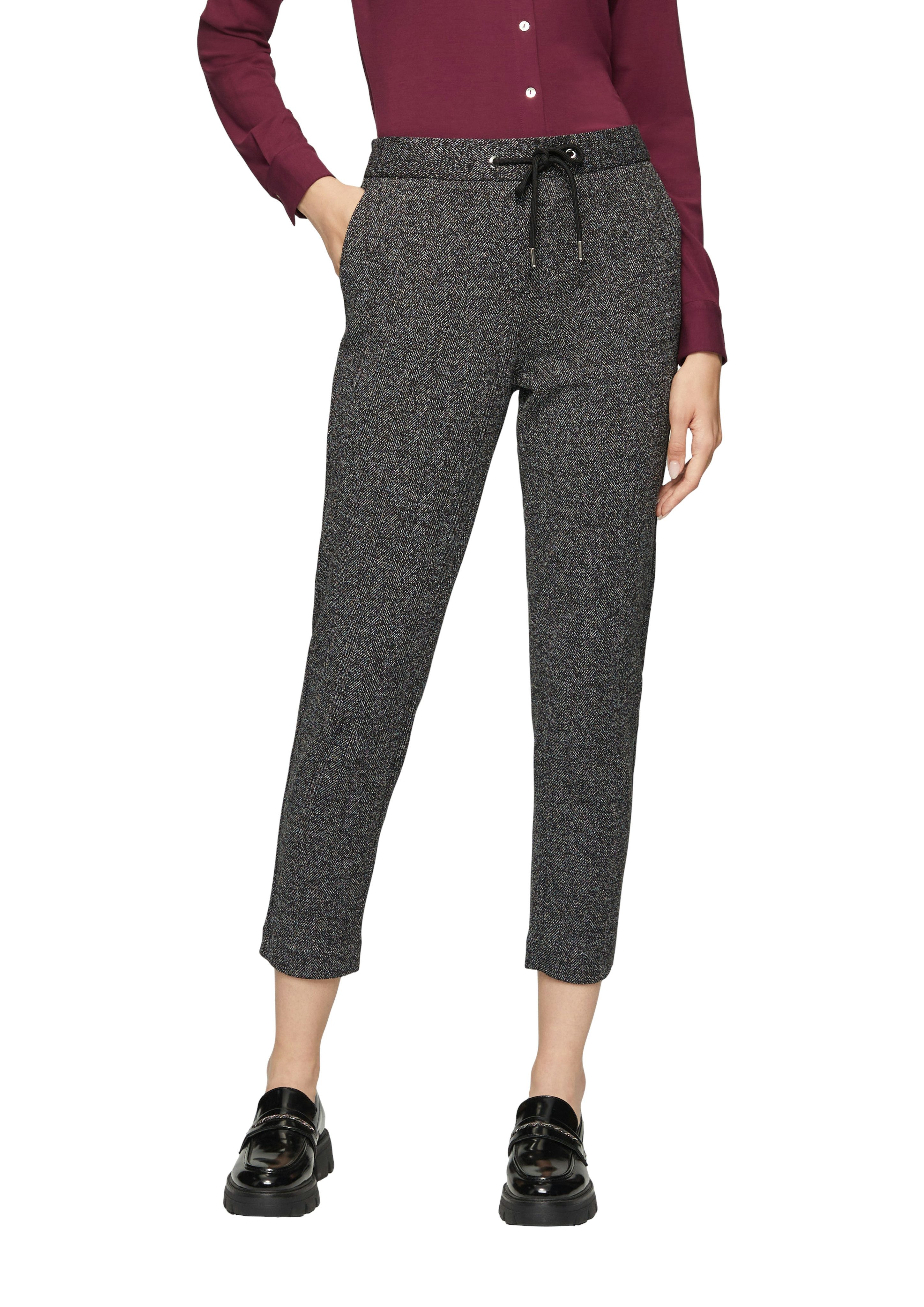 s.Oliver BLACK LABEL Stoffhose Sommerhose meliert, günstig online kaufen