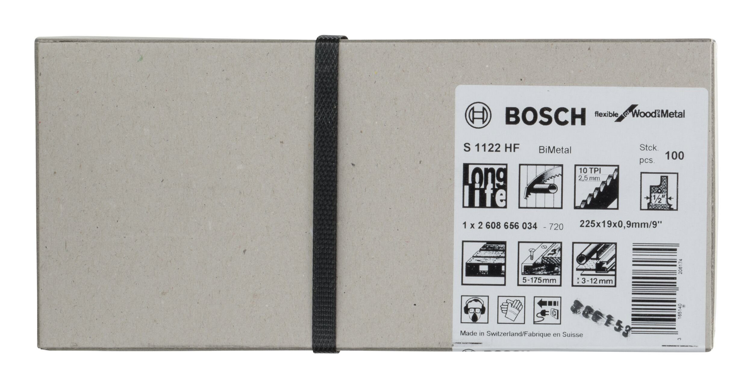 BOSCH Säbelsägeblatt (100 Stück), S and for - Flexible Wood Metal 1122 HF 100er-Pack
