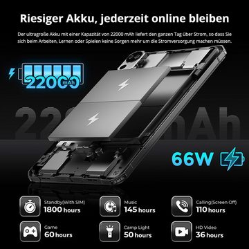 Fossibot DT2 Tablet (10.4", 256 GB, 4G, Akku mit großer Kapazität)