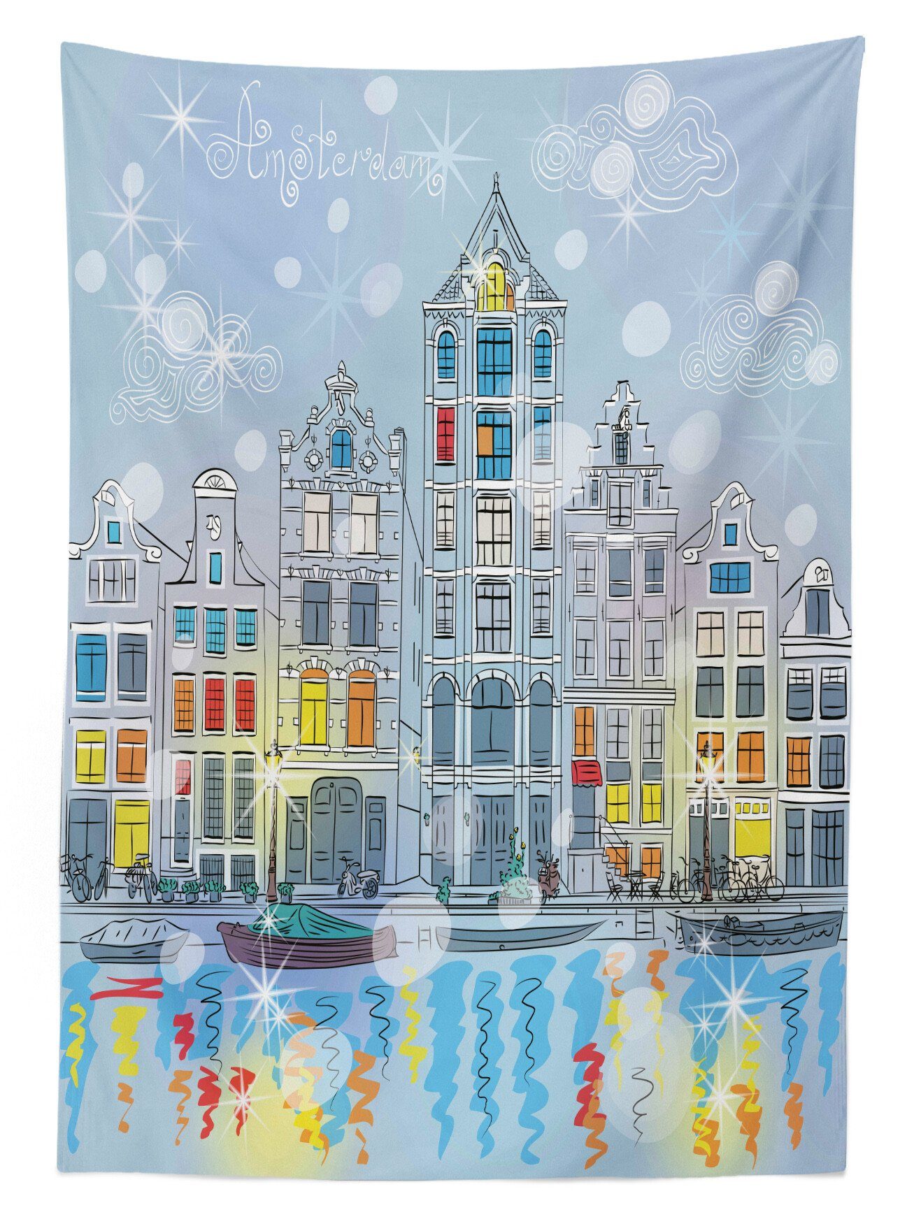 Weihnachten Außen geeignet Farben, Tischdecke Für Klare den Waschbar Abakuhaus Canal Weihnachten Amsterdam Farbfest Bereich
