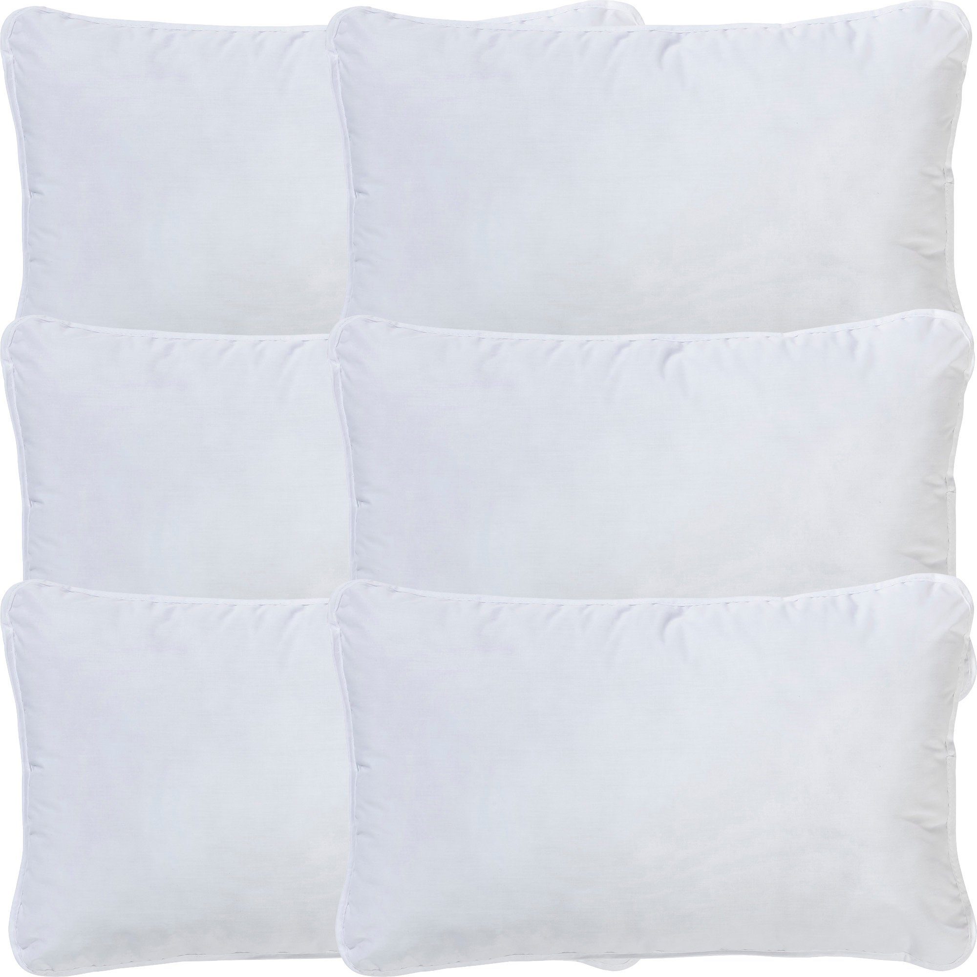 Erwin Müller Kopfkissen Kuschelkissen "Lech" 6er-Pack, Füllung: Farbe, Textilfaser Uni