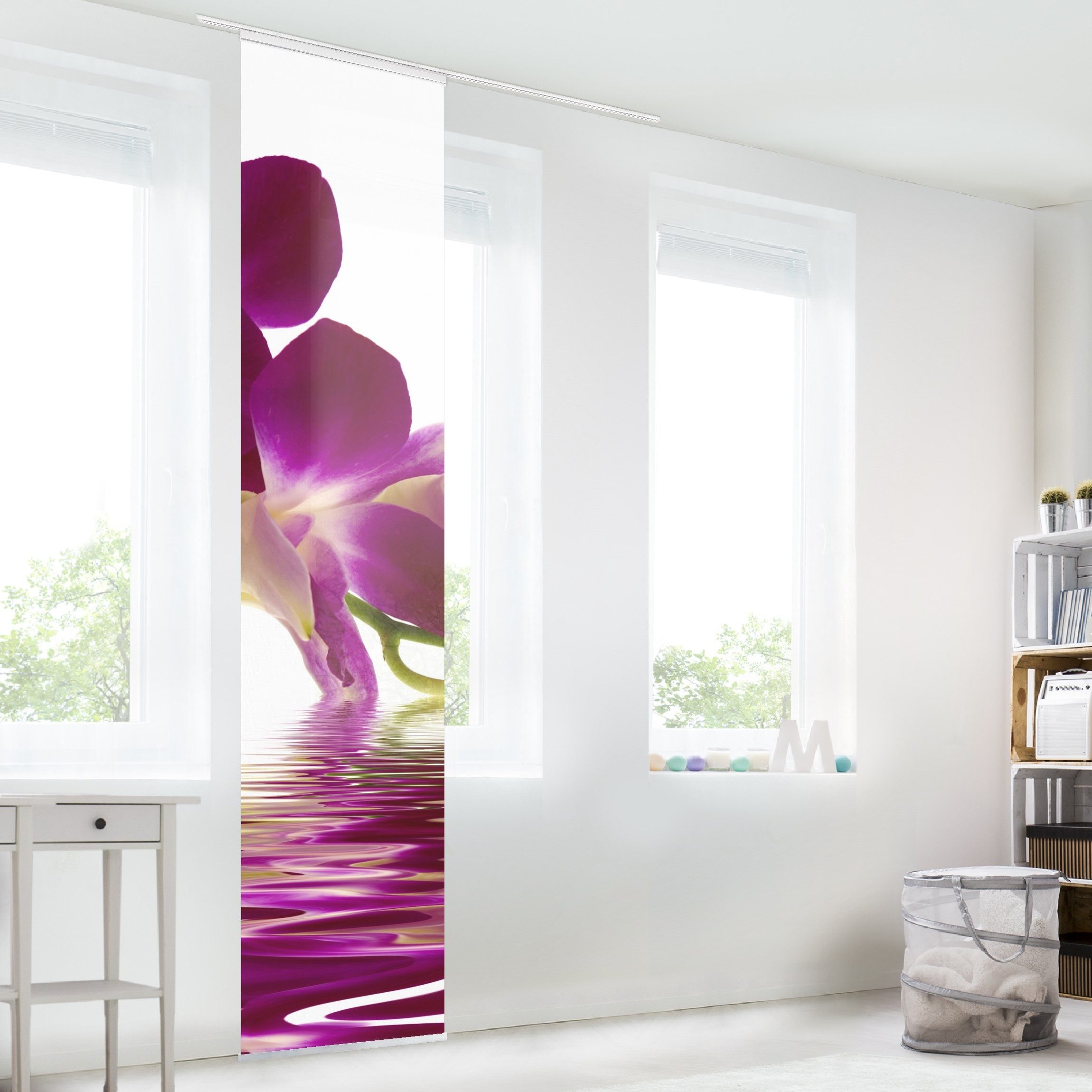 Bilderdepot24 Schiebegardine modern Flächenvorhang blickdicht Pink günstig online kaufen