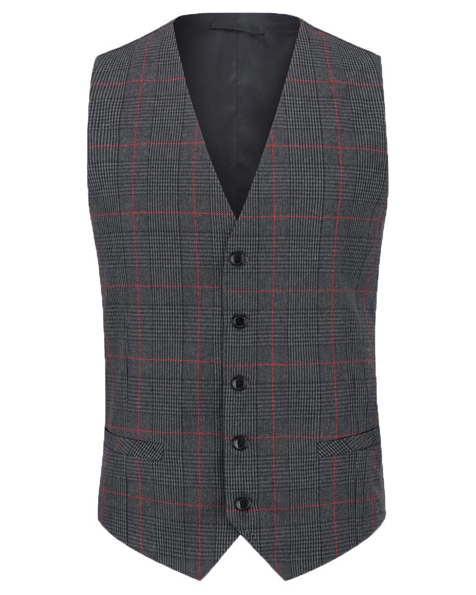 Allthemen Anzugweste mit Karomuster elegante Weste Karierte Hochzeitsweste günstig online kaufen