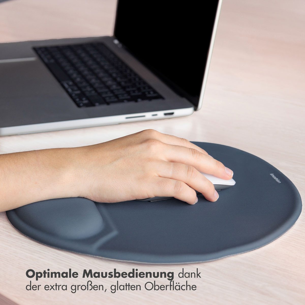 imoshion Mauspad imoshion Ergonomisches Mauspad - Mauspad mit Handgelenkstütze - 30 x 2 (1-St)