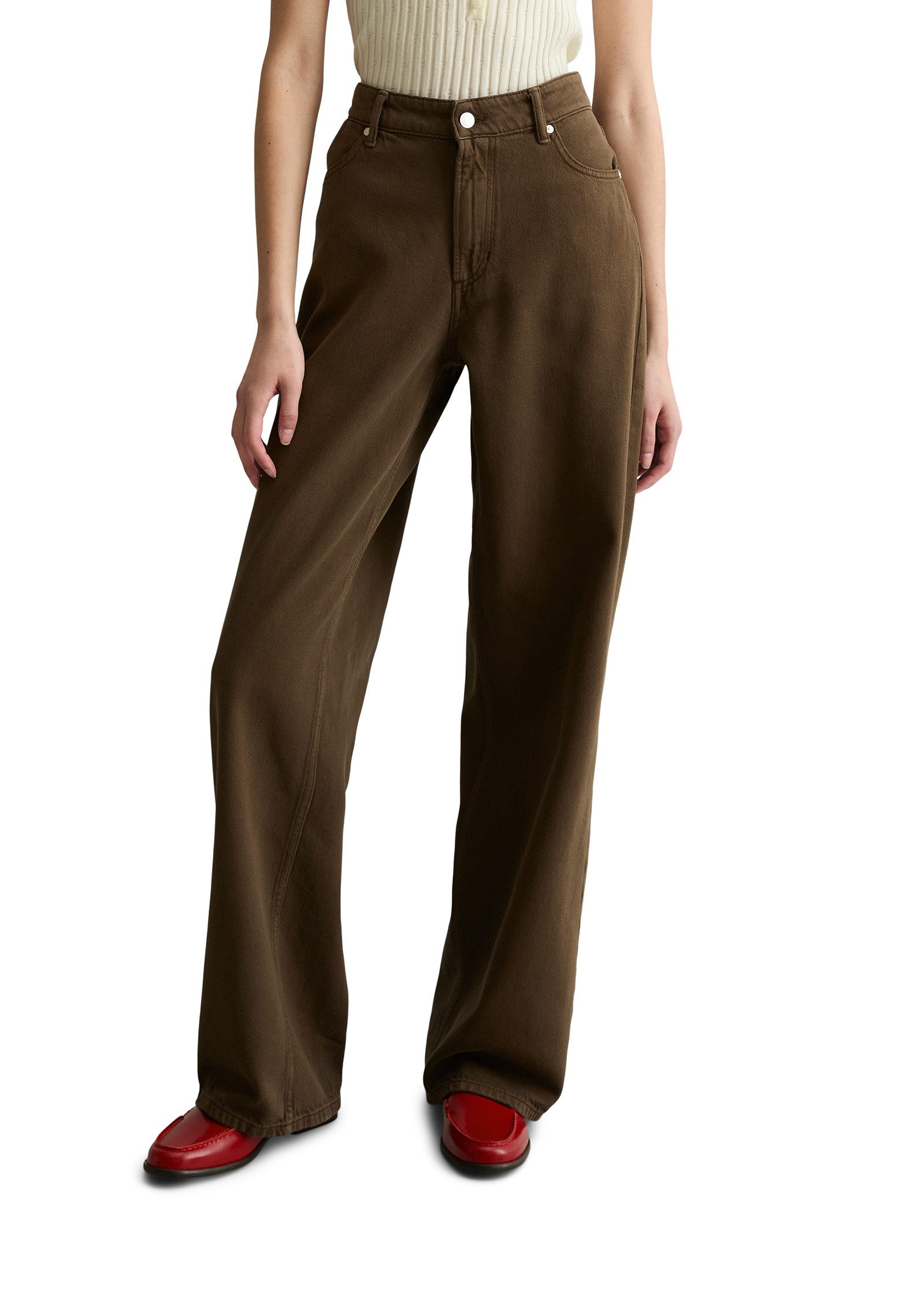 Marc O'Polo DENIM Weite Jeans aus Organic Cotton-Lyocell-Modal-Mix