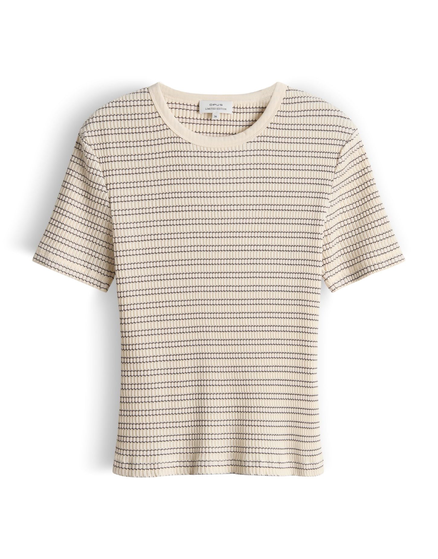 OPUS Kurzarmshirt Strickpullover aus flauschigem Frisé Garn Weite Passform, günstig online kaufen