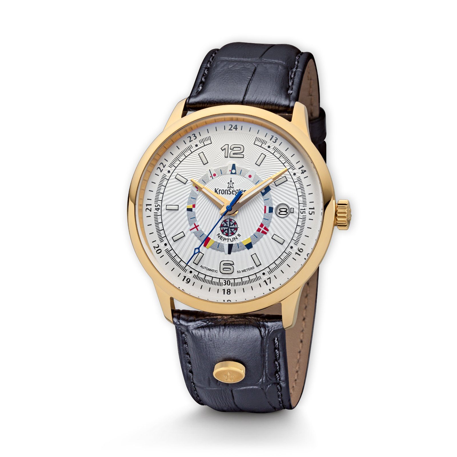 Automatikuhr Neptun II Herren Armbanduhr mit Lederband