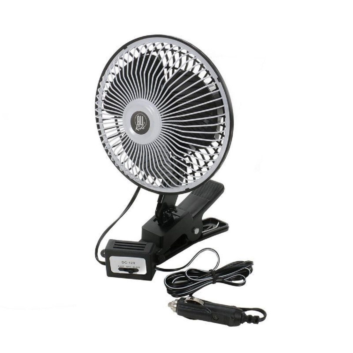 Auto Ventilator USB - 3 Stufen, 360° Drehbar Mit Saugfuß | 12V/24V Kompatibel