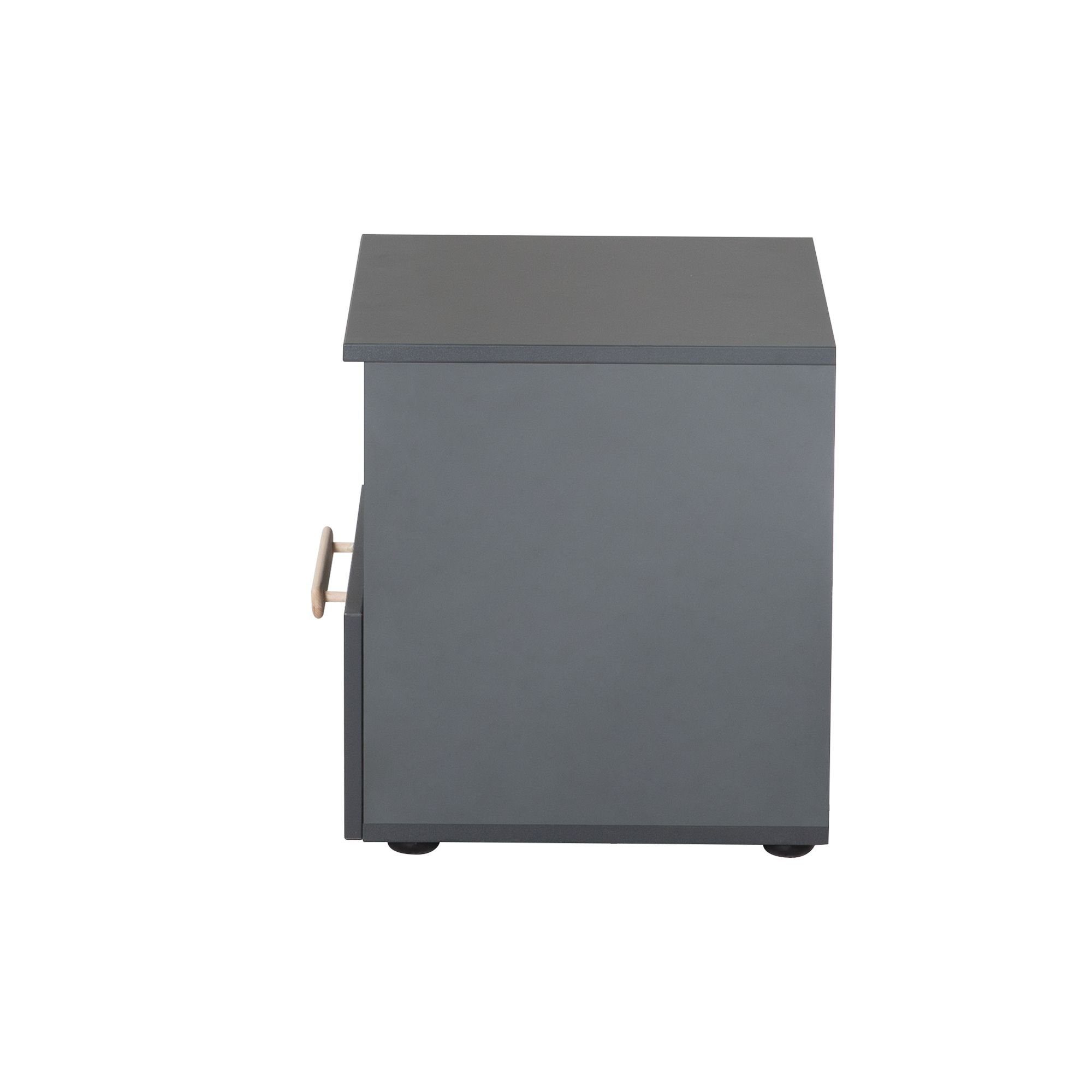 roba® Nachtkonsole Nachtkonsole roba JARA BHT 45x45x41.50 cm grau Nachttisch