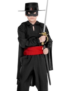 Maskworld Kostüm Zorro - Kostüm für Kinder, Offizielles Komplettkostüm des schwarzen Rächers für Kinder