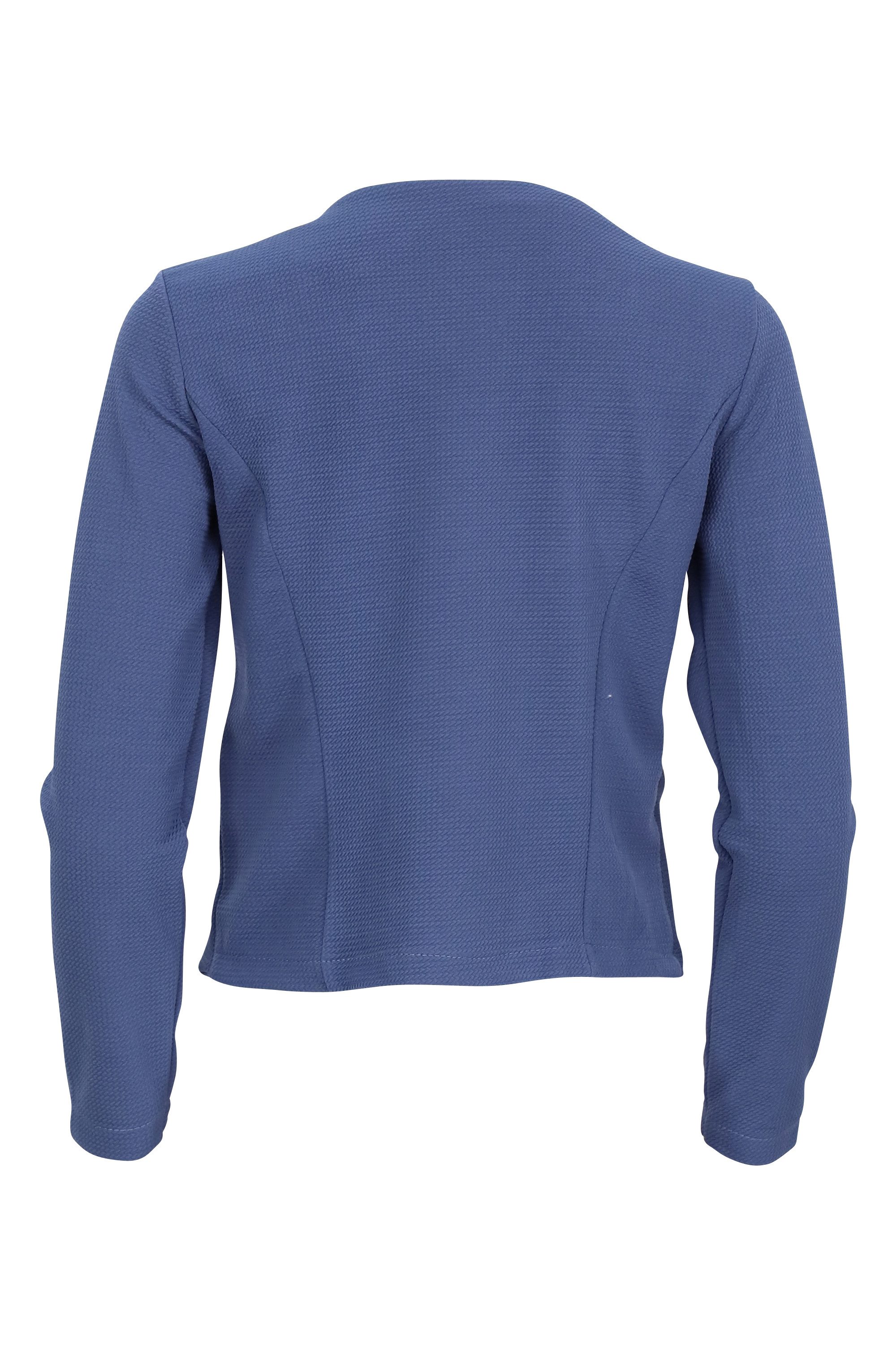malito more than fashion Jackenblazer malito Damen Blazer ohne Kragen, Sakko im Basic Look, Kurzjacke mit Sweatblazer im Basic-Look