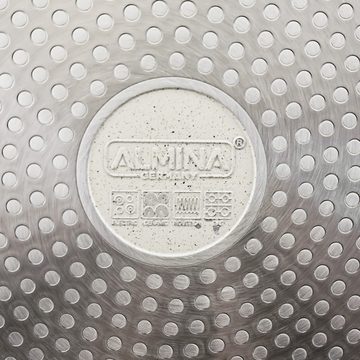 Almina Pfannen-Set Bratpfanne mit Glasdeckel Ø28 cm Aluminium-Druckguss Antihaft
