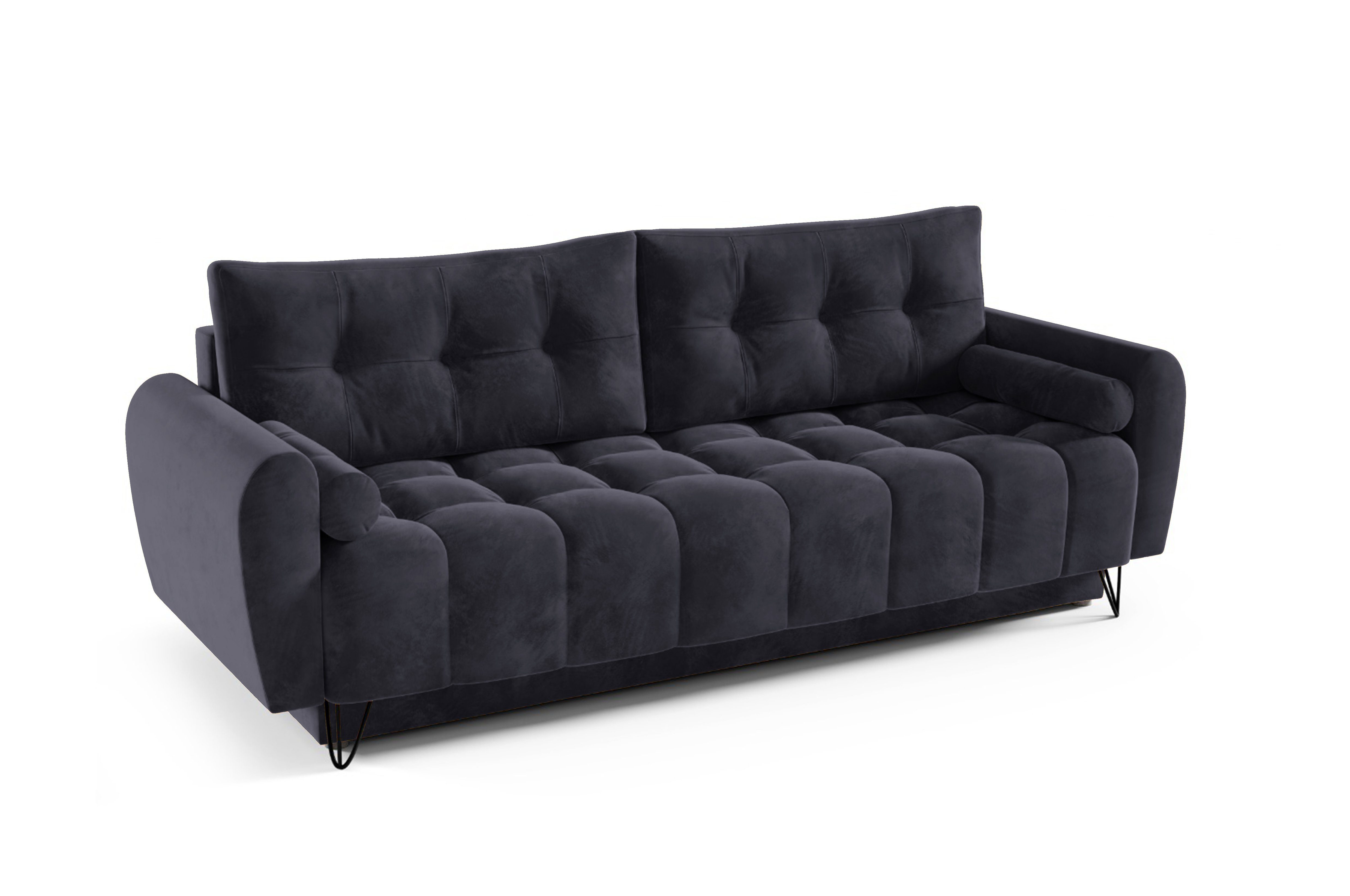 MOEBLO Schlafsofa OHIO, Sofa Bettkasten Schlaffunktion und Couch Bettfunktion cm, Wohnlandschaft Polstersofa (BxHxT): Sofagarnitur für 233x93x100 - mit Wohnzimmer mit