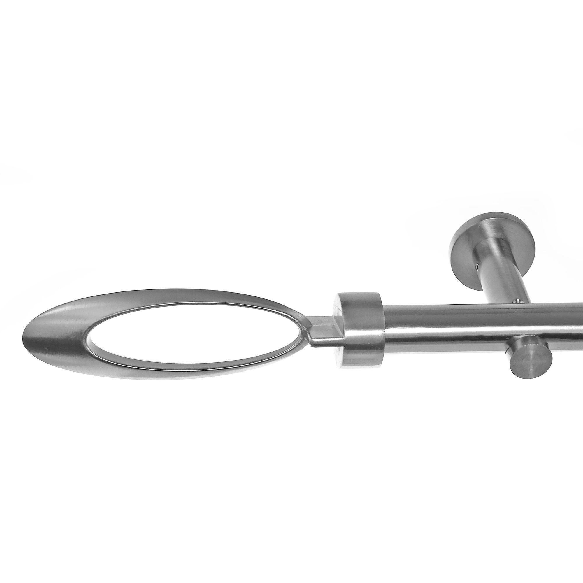 BASIT Gardinenstange Edelstahloptik 20mm mit Wandträgern günstig online kaufen
