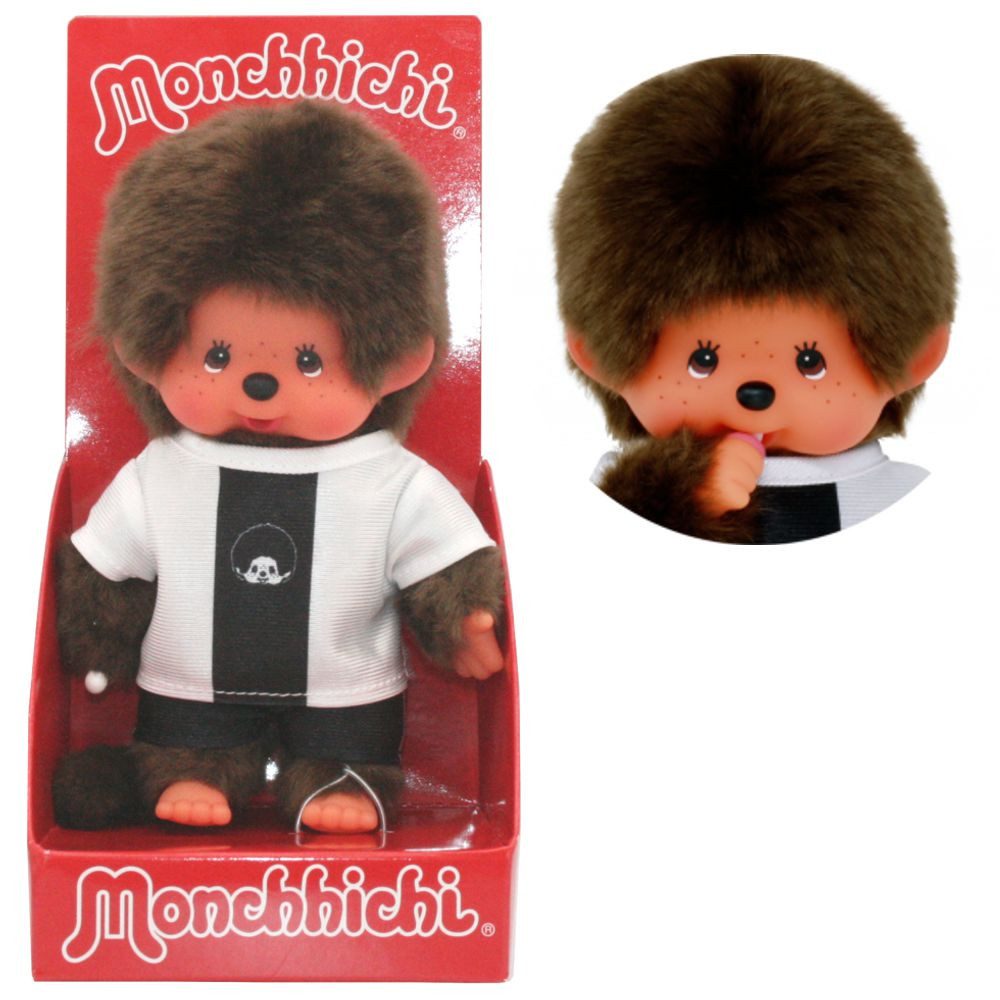 Monchhichi Plüschfigur Junge im Fußball-Trikot 20 cm Monchhichi Puppe EM-Fu günstig online kaufen