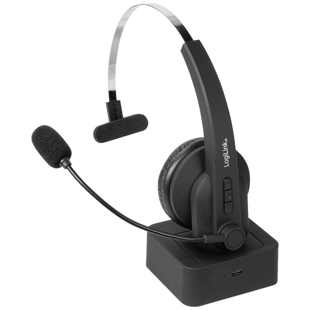 Bluetooth Mono Headset mit Ladestation, Mikrofon Kopfhörer