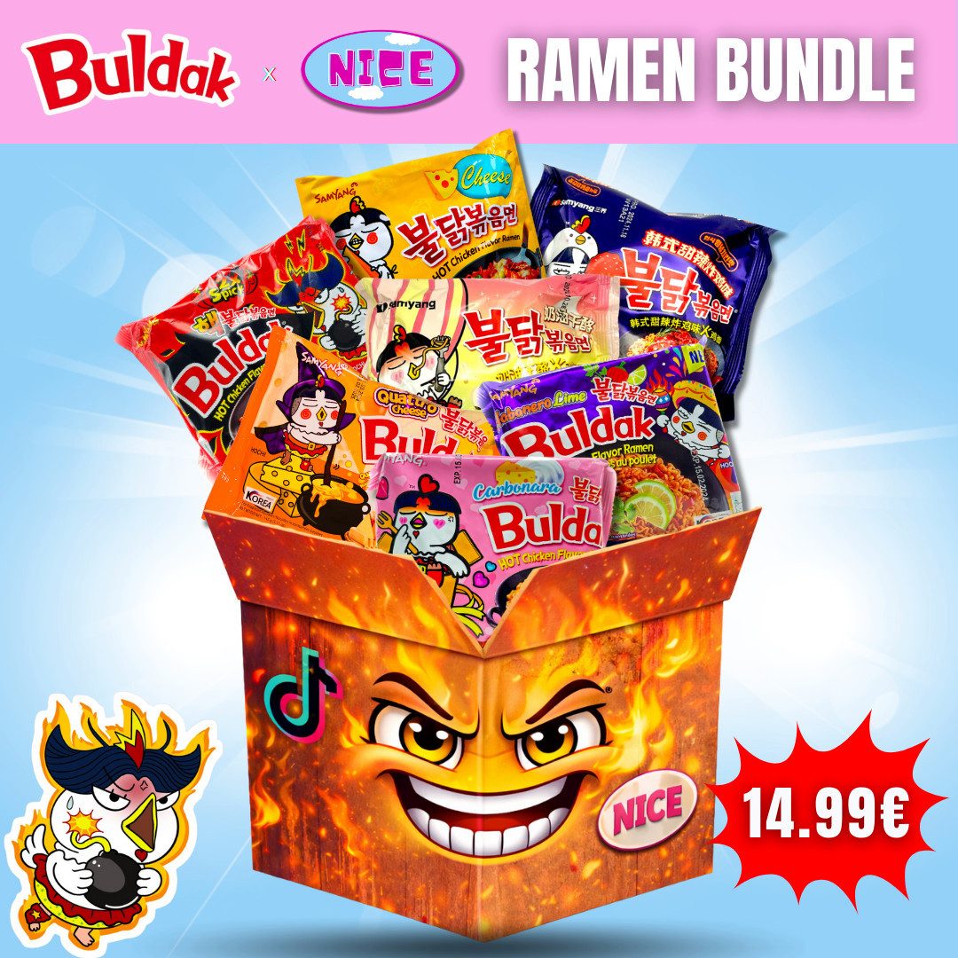 Nice Candy Lebensmittel-Geschenkset Buldak Ramen Bundle 6 Sorten