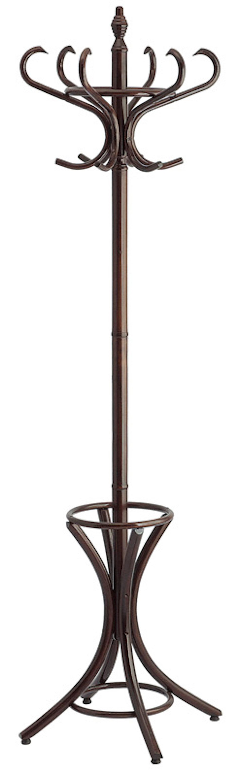 PROREGAL® Garderobenständer Freistehender Garderoben- & Regenschirmständer aus Holz, Braun von PROREGAL®
