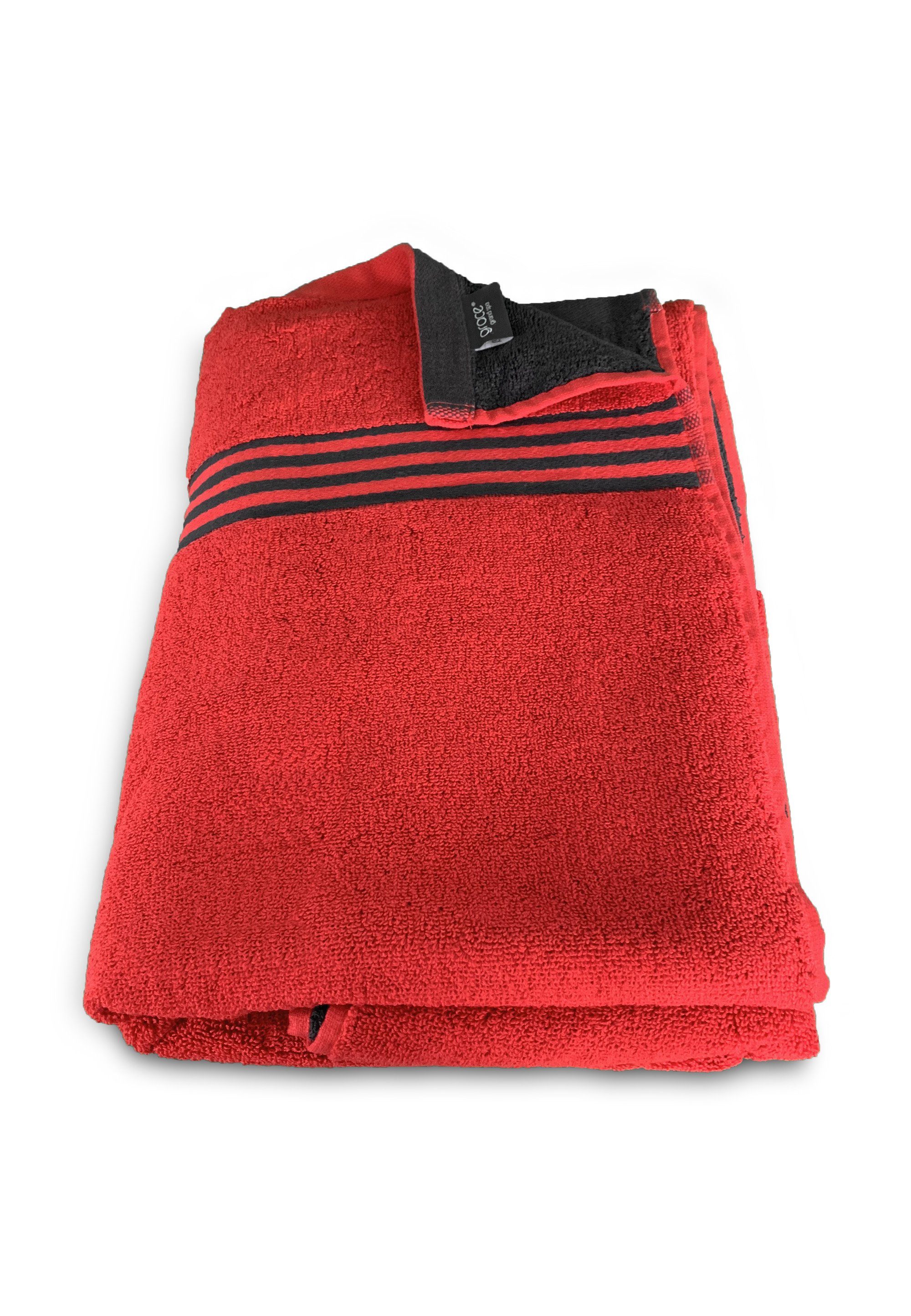 grace grand spa Duschtuch Sports, (1-St), mit farblich abgesetzter Bordüre rot