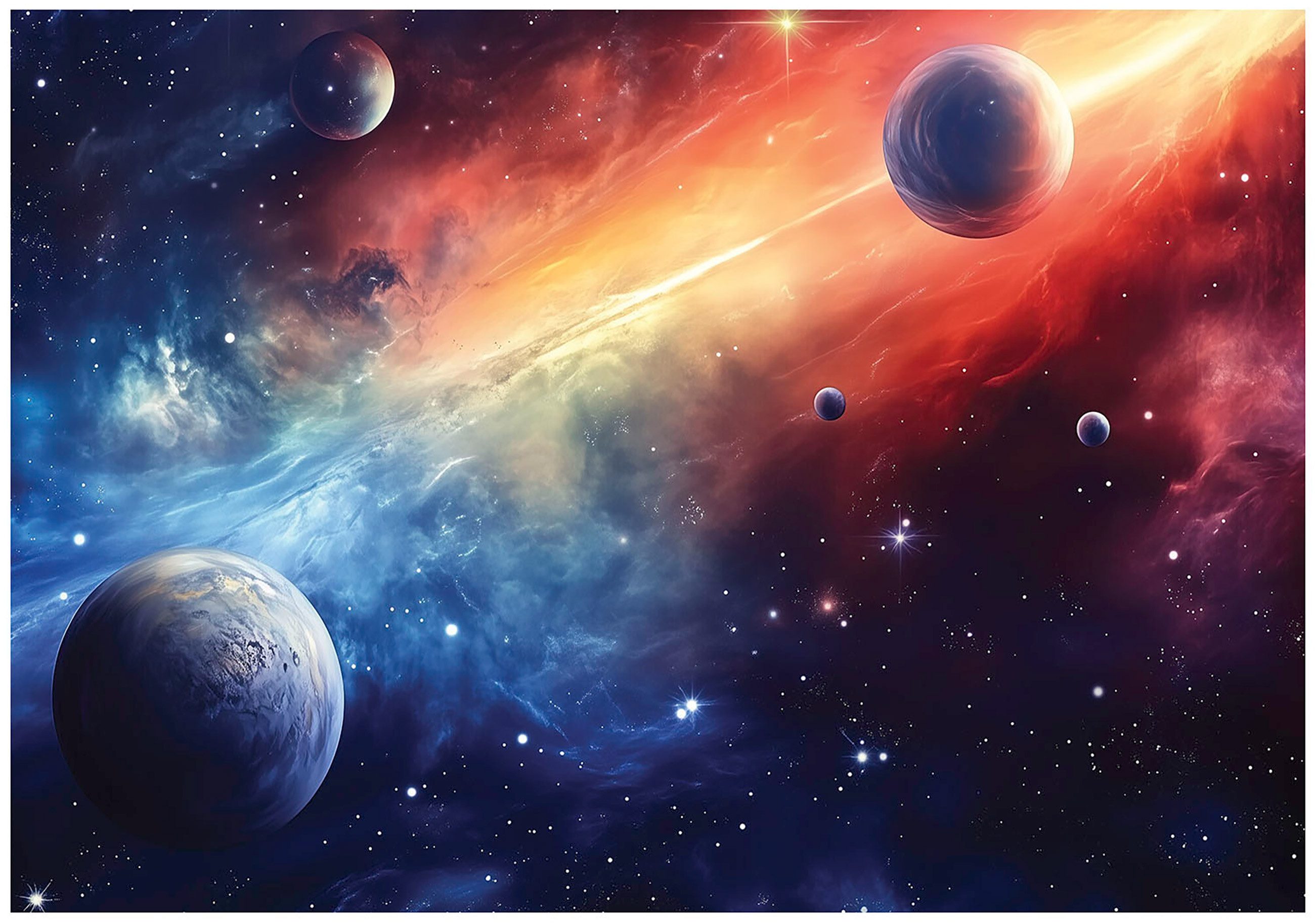 Wallarena Fototapete Kinderzimmer Weltraum Planeten Kinder Vlies Tapete Wan günstig online kaufen