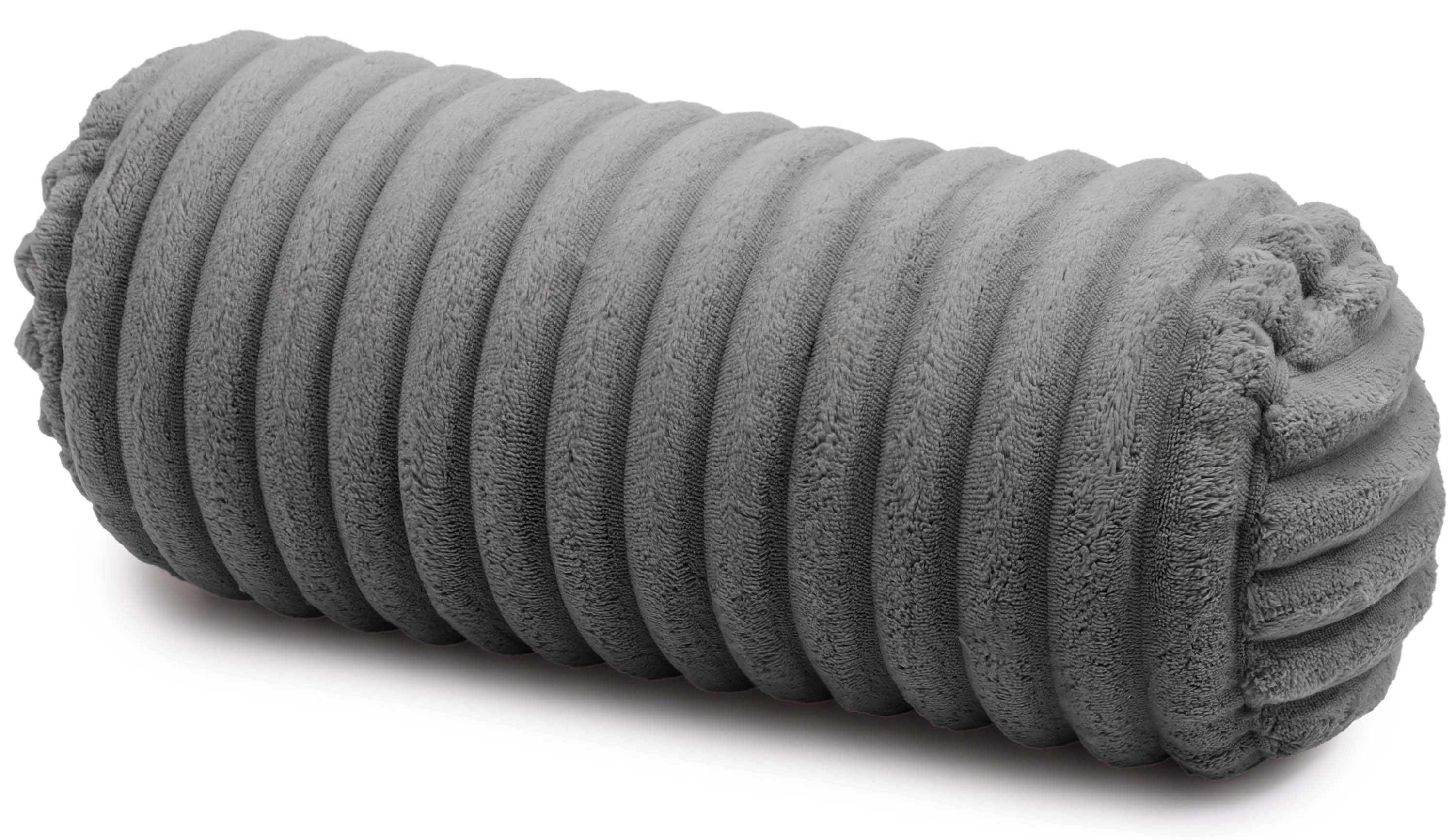 Amilian Nackenrolle 40x15 cm mit Bezug - Kissenrolle - Dekokissen Rolle, Kopfstütze, Nackenstütze mit Bezug, ideal als Kissen, Dekokissen, Sofakissen, Nackenstützrolle, Sofakissen, Lagerungskissen, Schlafkissen