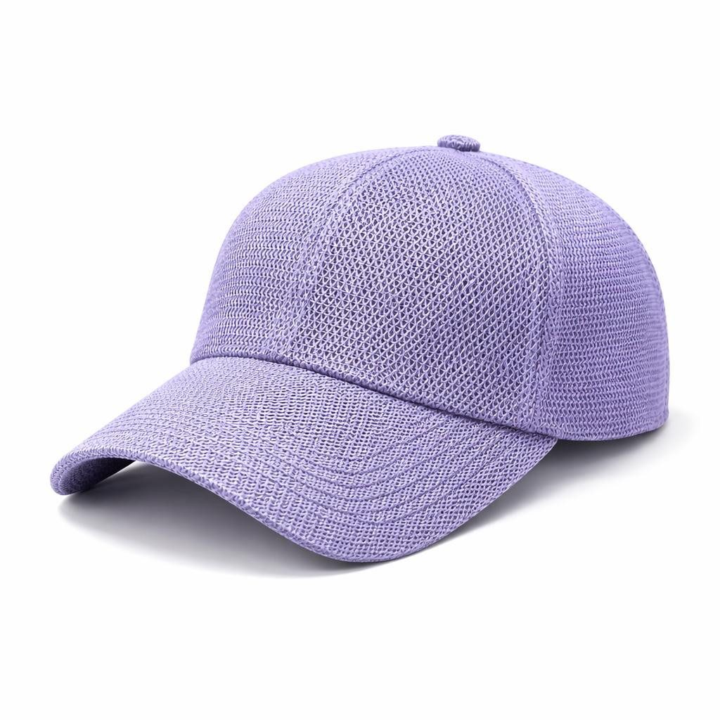 ZUKUNFTSENKEL Baseball Cap Kappe aus Papierstroh verstellbarer Metallverschluss (atmungsaktive Cap einfarbig Unisex) luftige Sommer Mütze mit Mesh Struktur