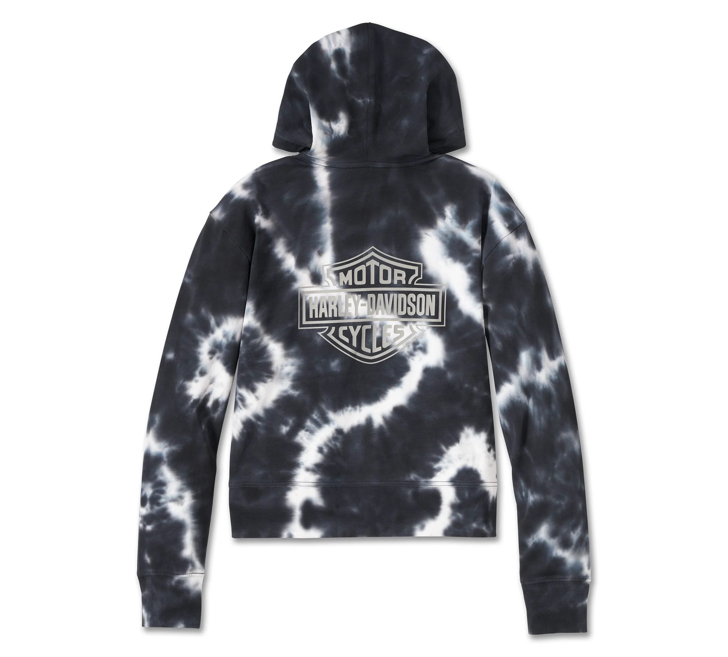 HARLEY-DAVIDSON Kapuzensweatshirt Damen Bar & Shield Tie Dye Hoodie Biker Sweatshirtjacke Sweatjacke