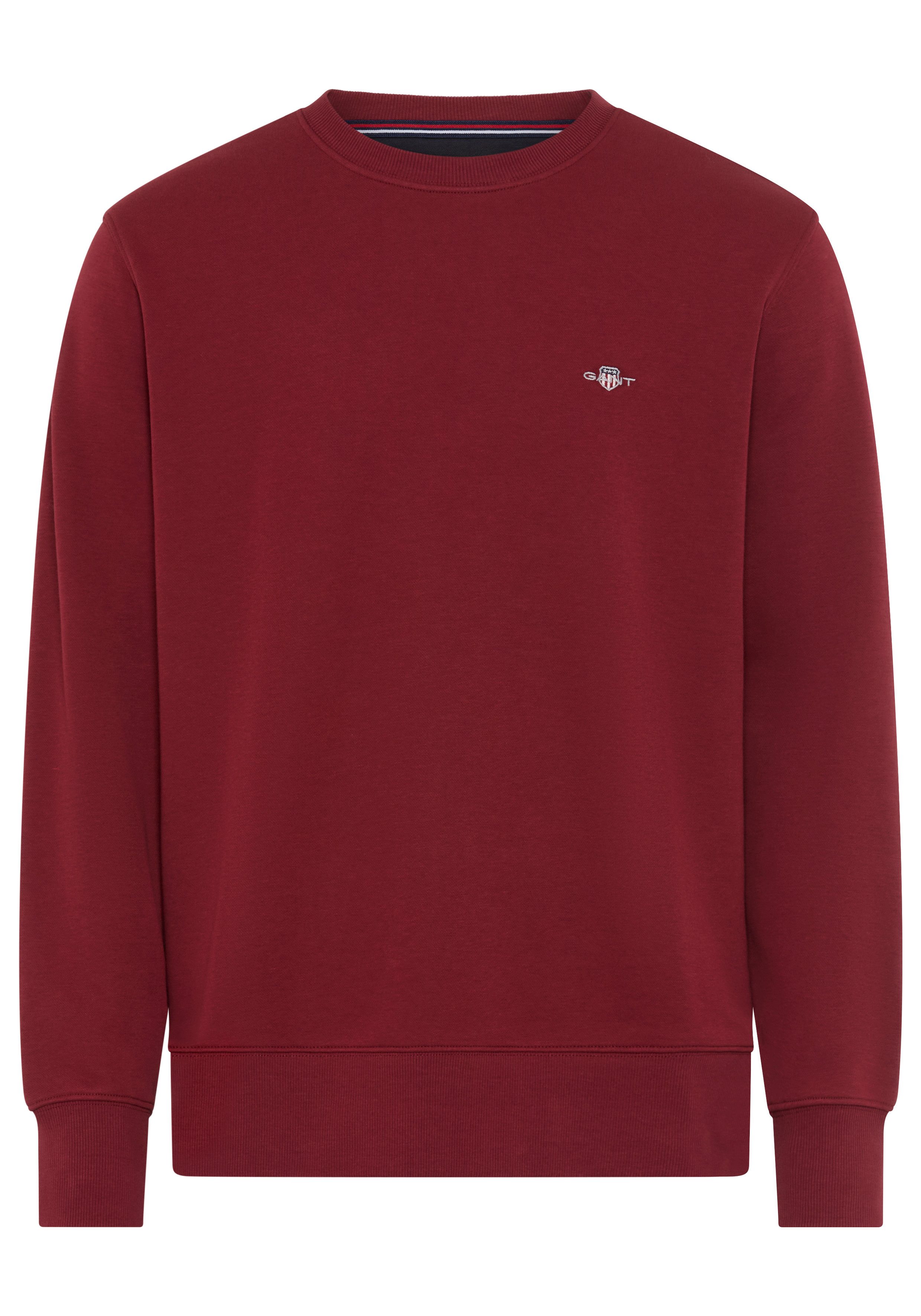 Gant Sweatshirt REG SHIELD C-NECK SWEAT mit Logostickerei auf der Brust günstig online kaufen