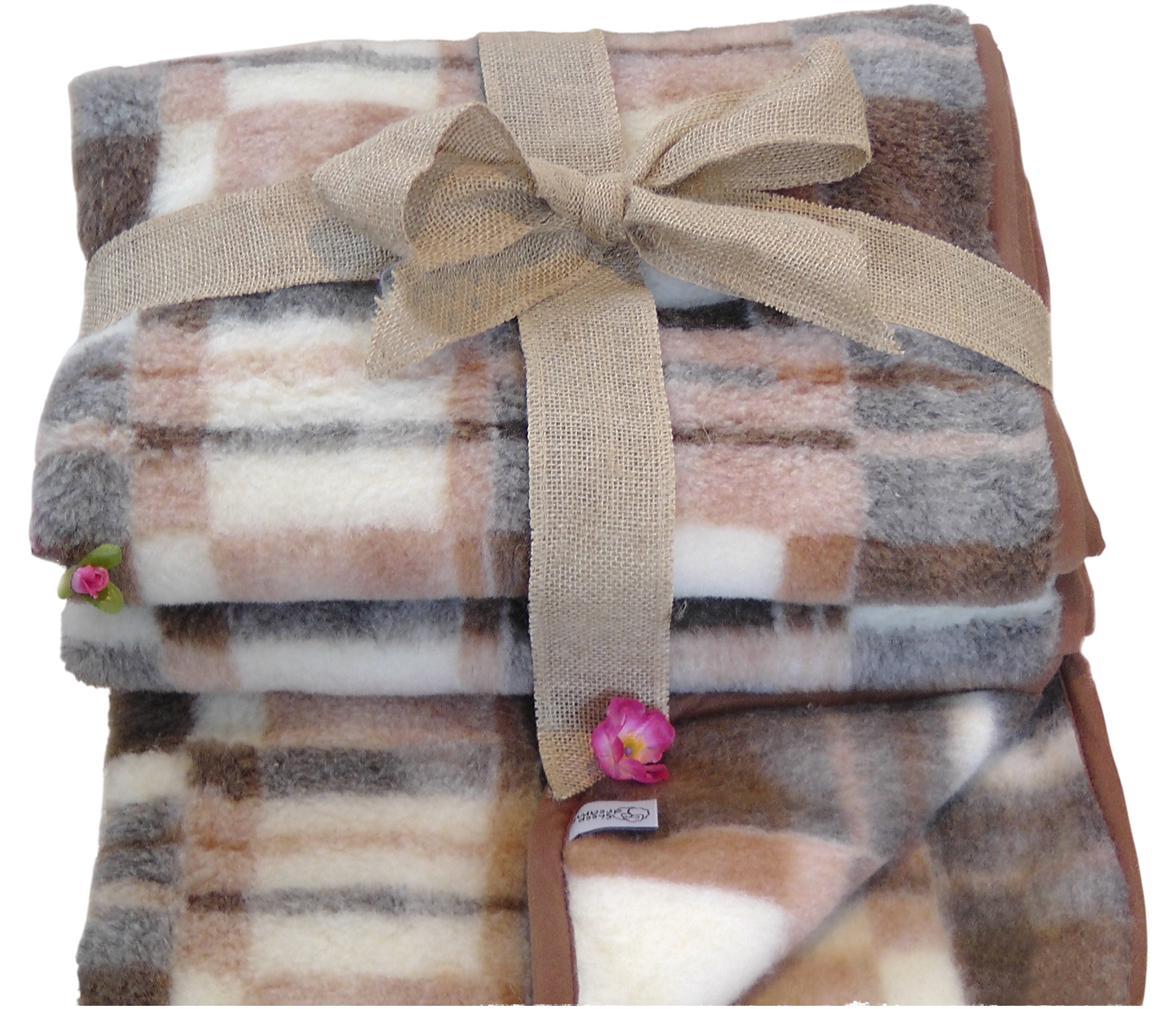 Sheep Dreams Naturhaarbettdecke Schafwolldecke 100% Merino Schurwolle (Brau günstig online kaufen