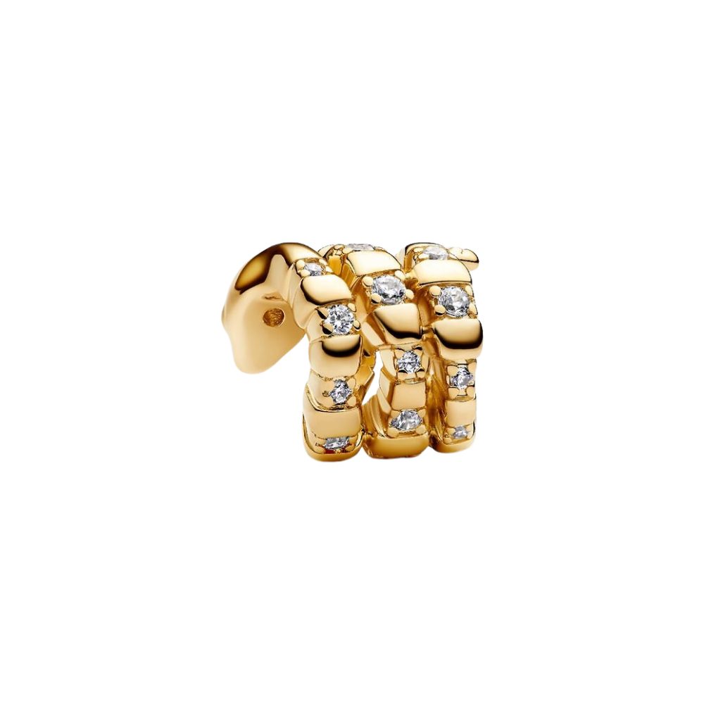 Pandora Charm Kristall 763618C01, Schlange, Vergoldet, günstig online kaufen