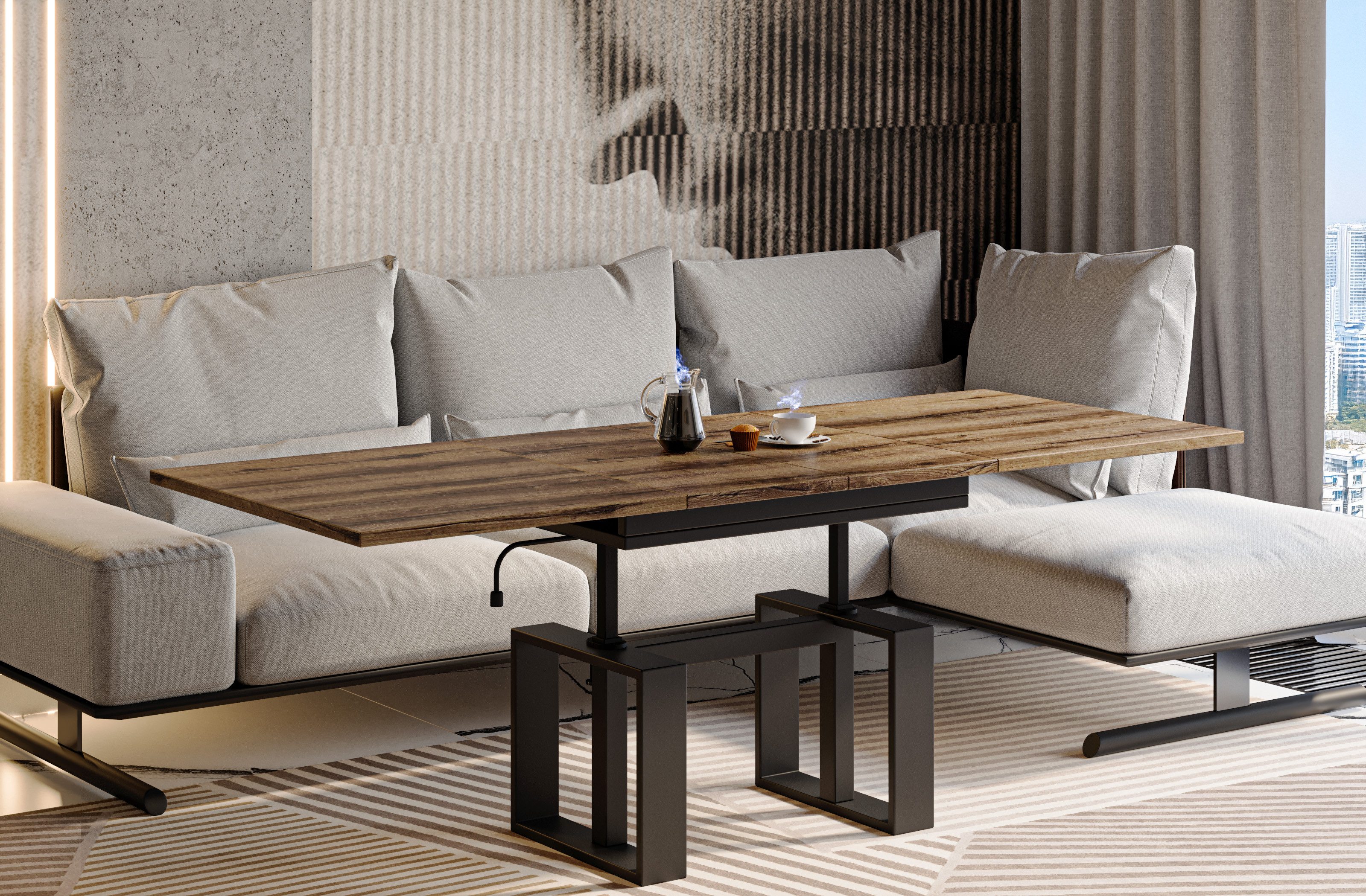 Endo-Moebel Couchtisch Empoli - ausziehbar 110-170cm günstig online kaufen