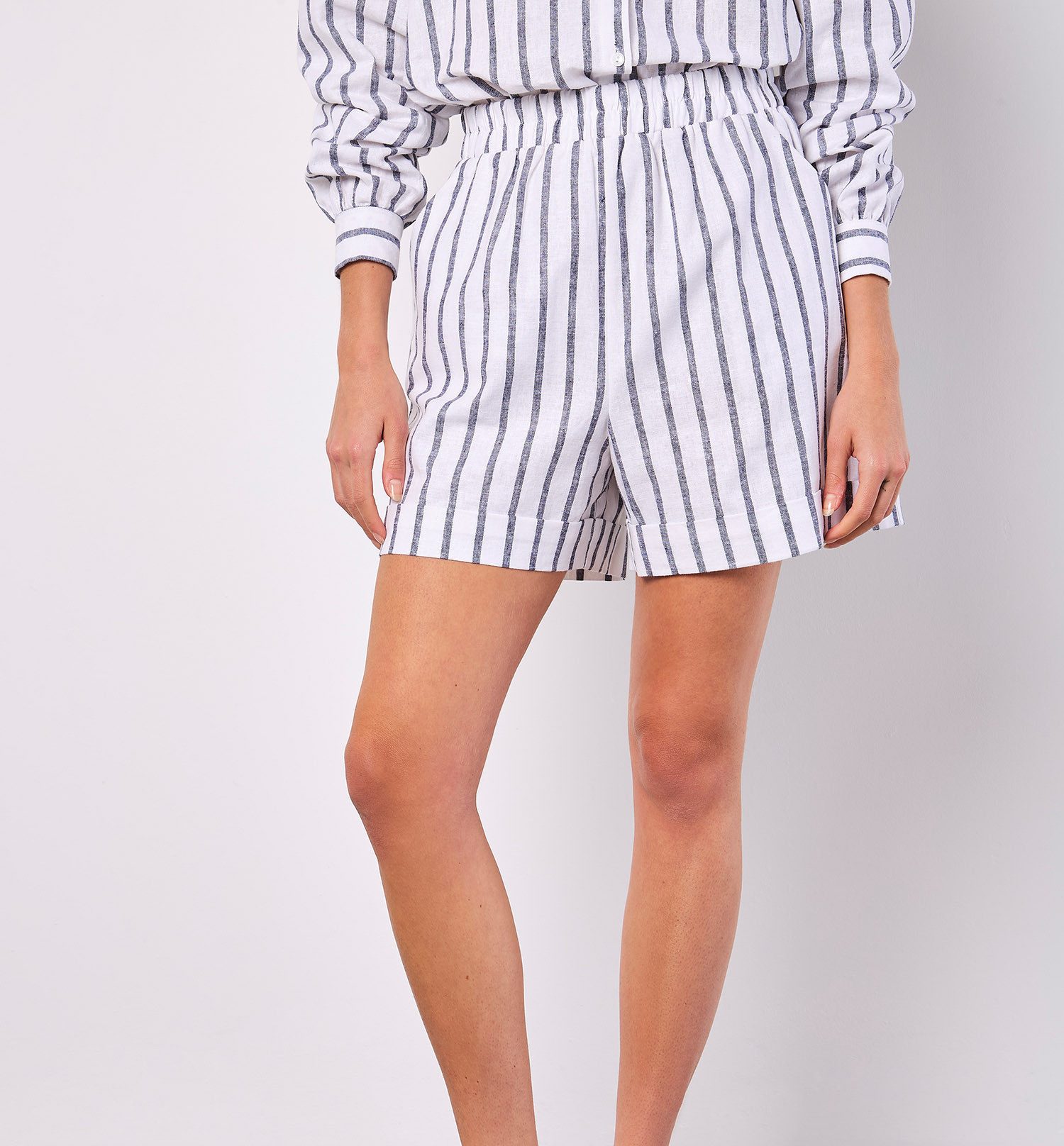 Apricot Shorts Gestreifte Shorts, aus Leinenmix günstig online kaufen