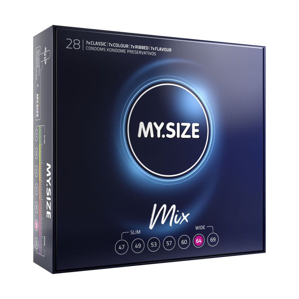 MY.SIZE Kondome MY.SIZE Mix 64 28er, 1 St., Dünn, Vegan, 28er Set
