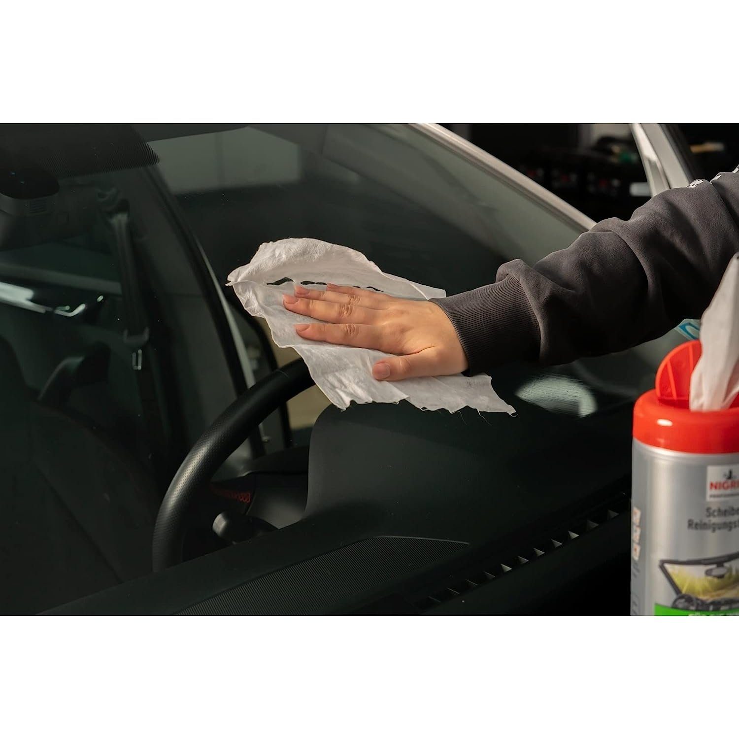 NIGRIN Fensterreiniger NIGRIN Autoscheiben 36 Stück Spenderbox Reinigungstücher, Inhalt