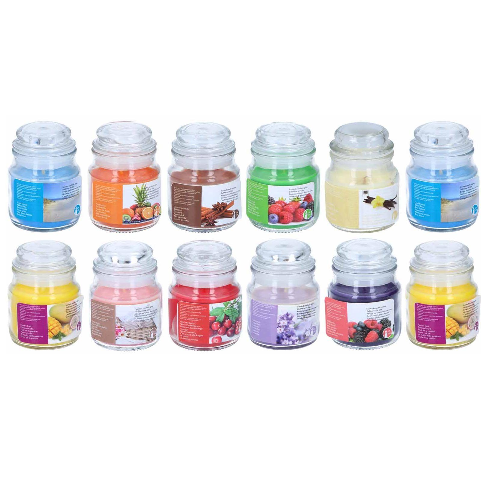 HAC24 Duftkerze Aromakerze Raumduft Duft Kerze (12-tlg), im Glas mit Deckel günstig online kaufen