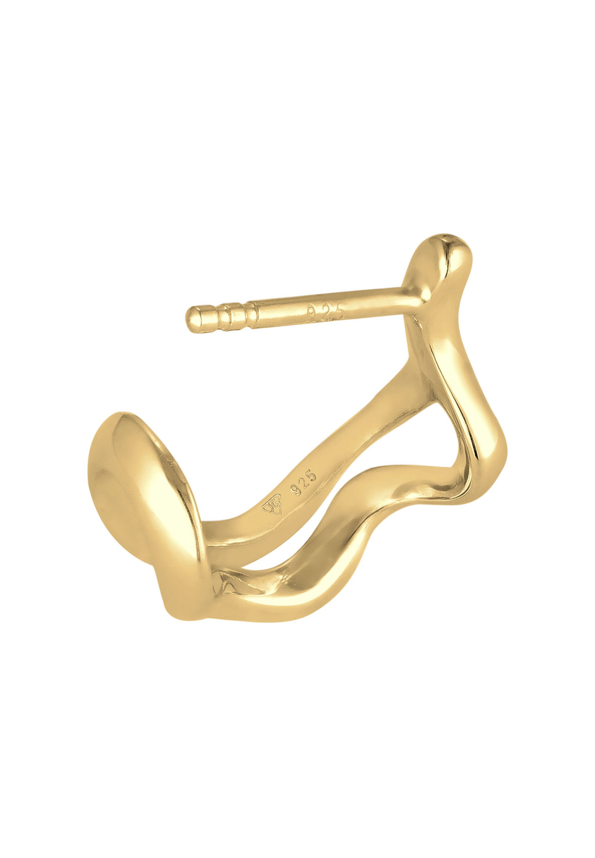 Kuzzoi Paar Creolen Ohrstecker Single Creole 925 Sterling Silber