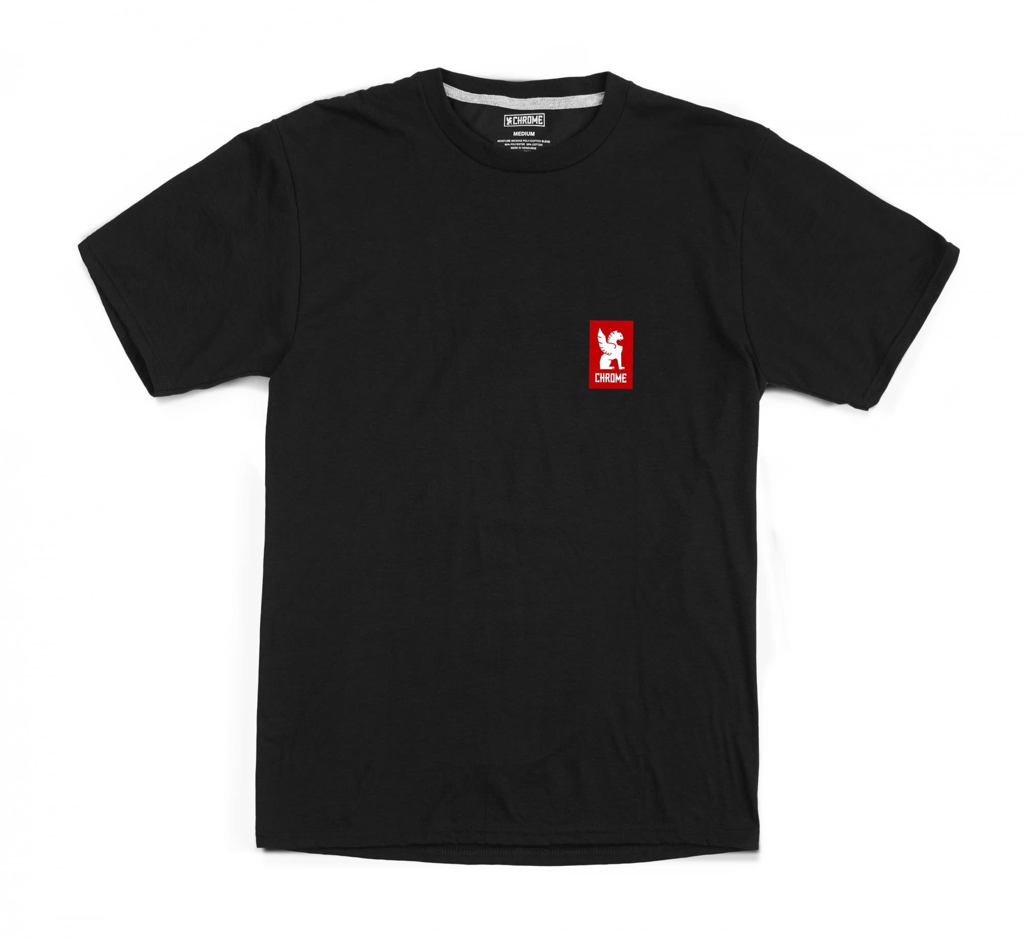 Chrome T-Shirt Chrome Logo Tee M Vertical Herren Schwarz Red Industries