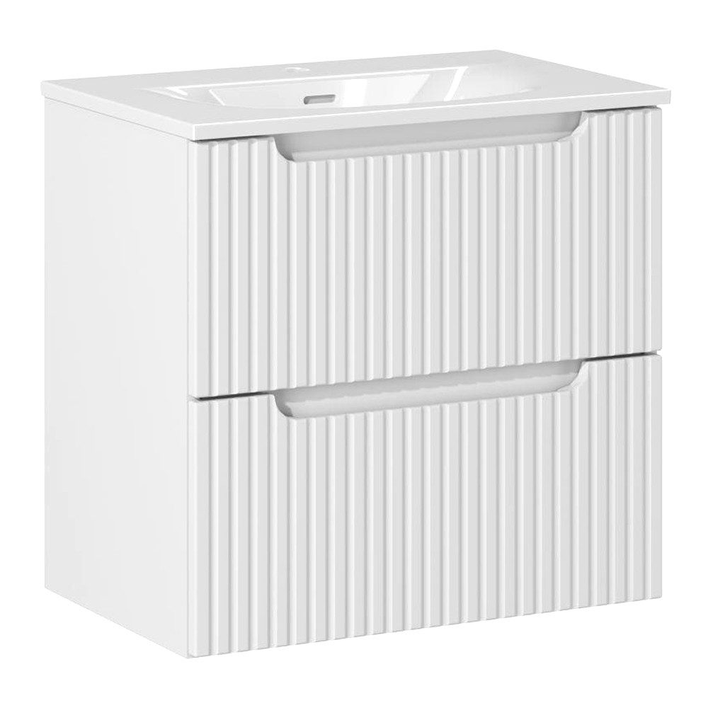 Lomadox Waschtisch NEWPORT-56-WHITE, 61cm breit mit Keramikwaschbecken, wei günstig online kaufen