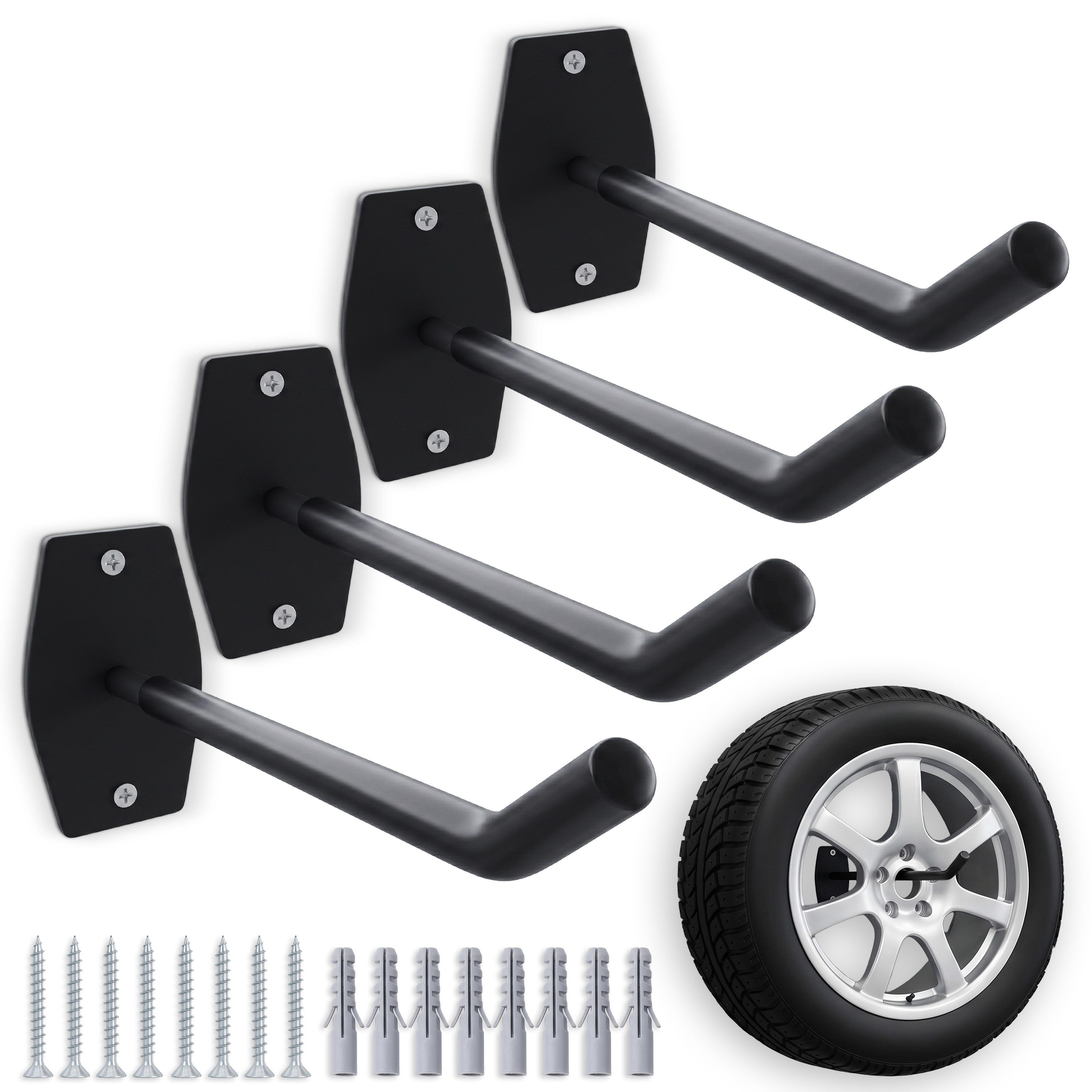 NEOLYMP Wandhalter Wandhalterung Schwerlast gummiert für Garage & Werkstatt