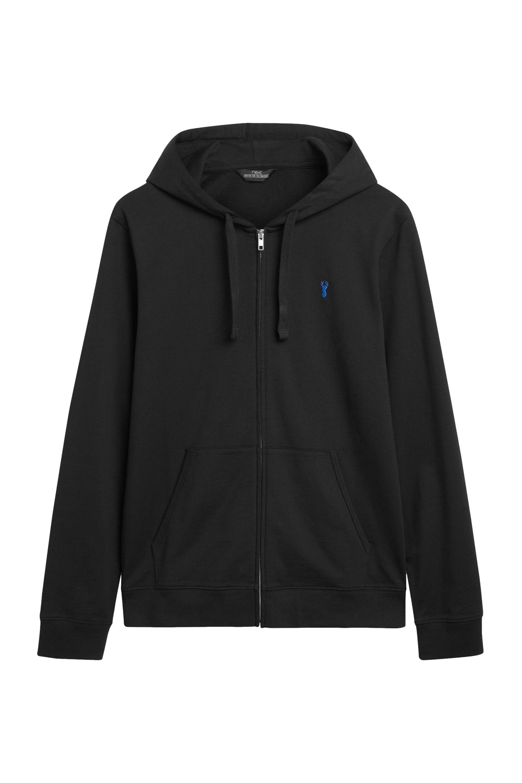 Next Kapuzensweatjacke Leichter Hoodie mit Reißverschluss (1-tlg) Black