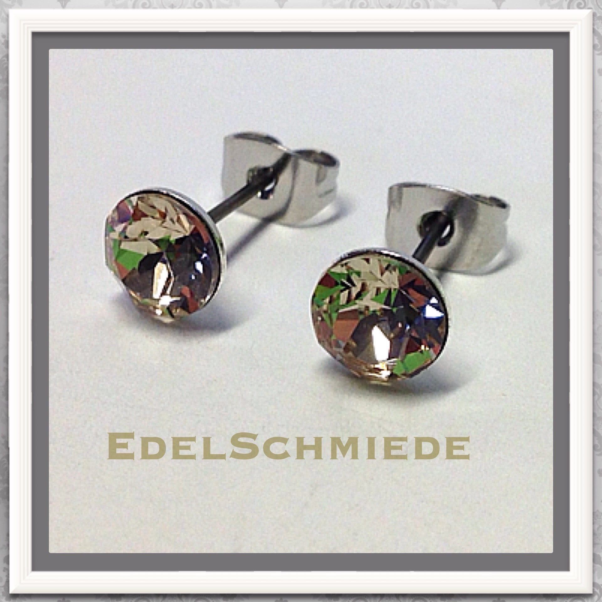 Ohrstecker-Set Edelschmiede925 Ohrstecker Modeschmuck (Stift = Titan) m Swarovski