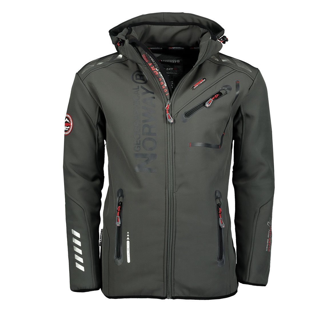 Geographical Norway Softshelljacke Herren Outdoor Herbst Regenjacke Jacke brroyaute (S bis 7XL, 1-St) Mit Kapuze