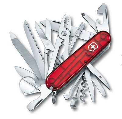 Victorinox Taschenmesser Taschenmesser Swiss Champ, rot transparent, 33 Funktionen