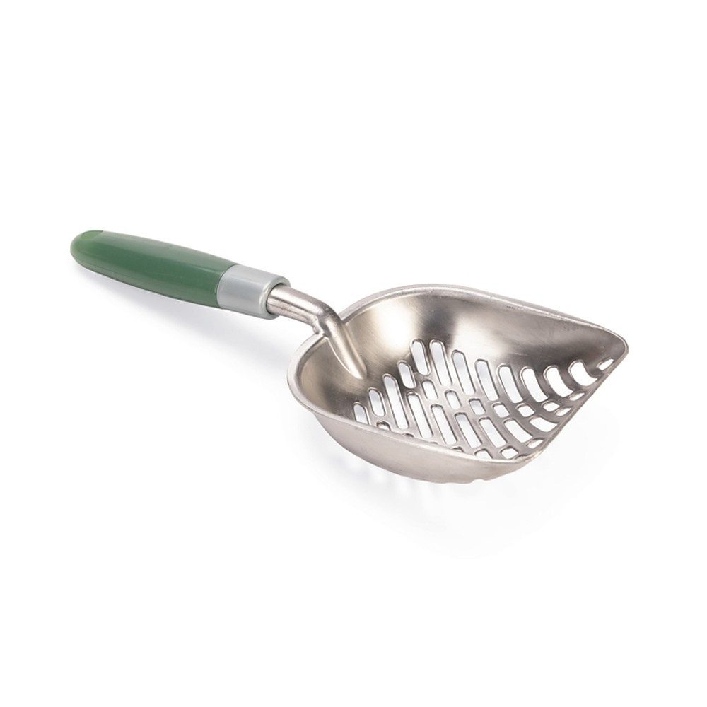 Karlie Schaufel Katzenstreuschaufel Siebschaufel Reinigungshelfer, (Spar-Set, 1 St., 34 x 14 cm rostfrei), rostfrei, Soft-Griff, große Aufnahmefläche