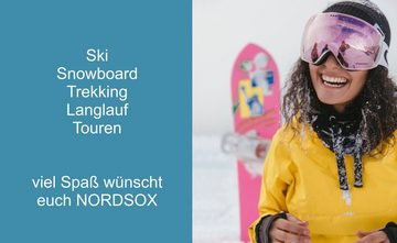 NORDSOX Skisocken Performance Merino für Damen & Herren (1-Paar) gepolsterte Belastungszonen, atmungsaktiv, geruchsneutral