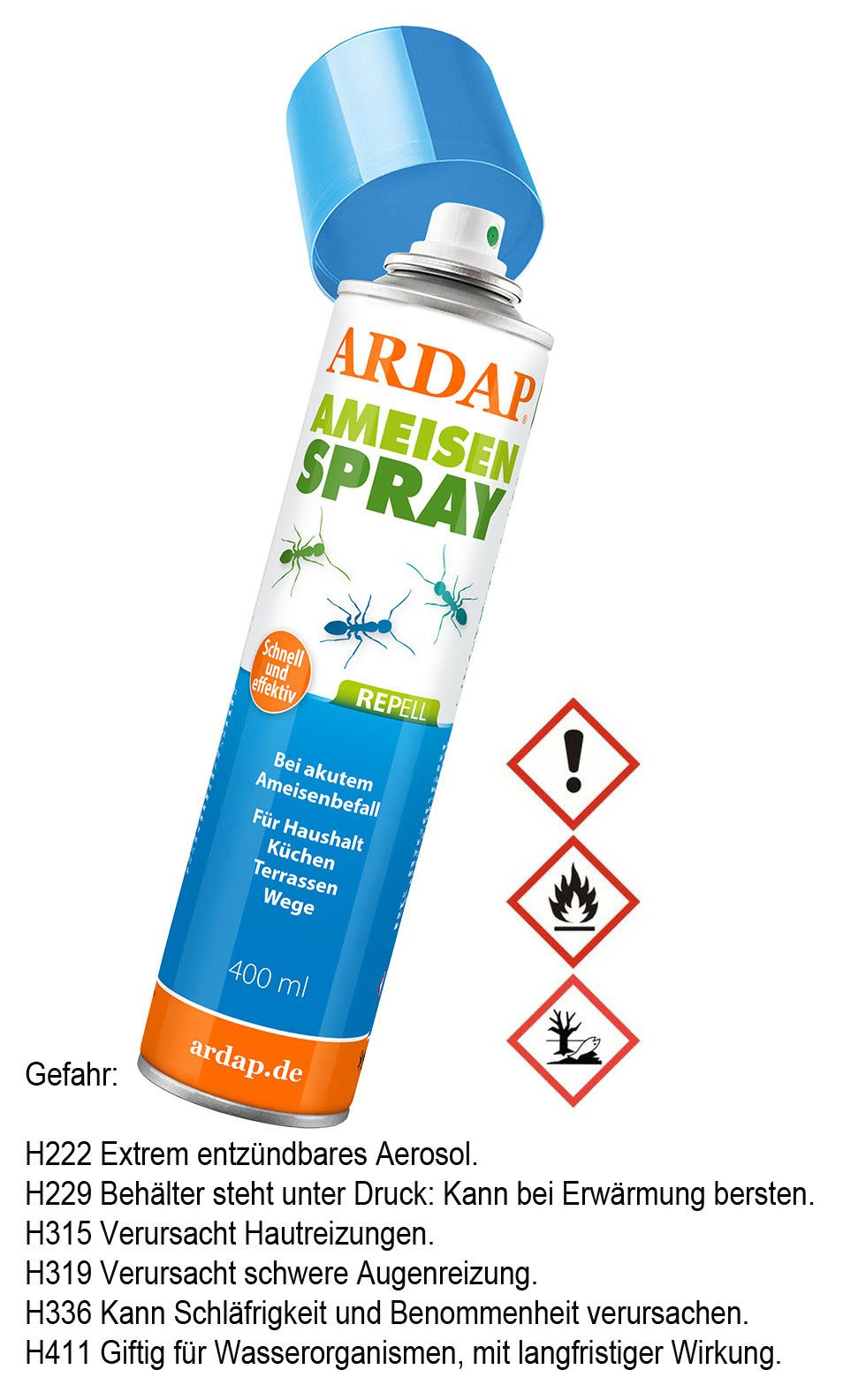 Insektenspray ARDAP Repell Ameisenspray 400 ml