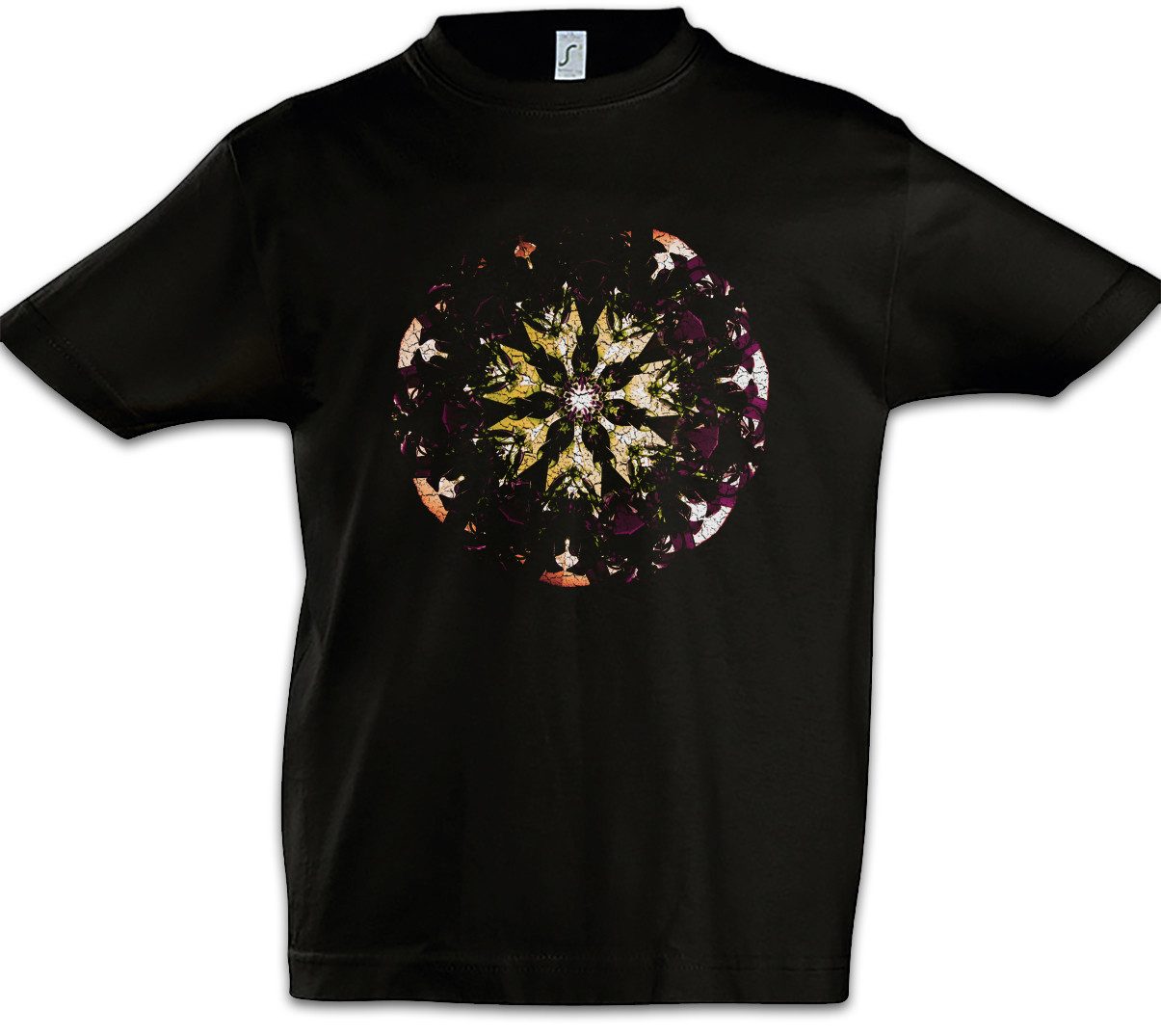 Print-Shirt Kaleidoscope IV Kinder T-Shirt Crystal Kaleidoskop Psychedelic Art