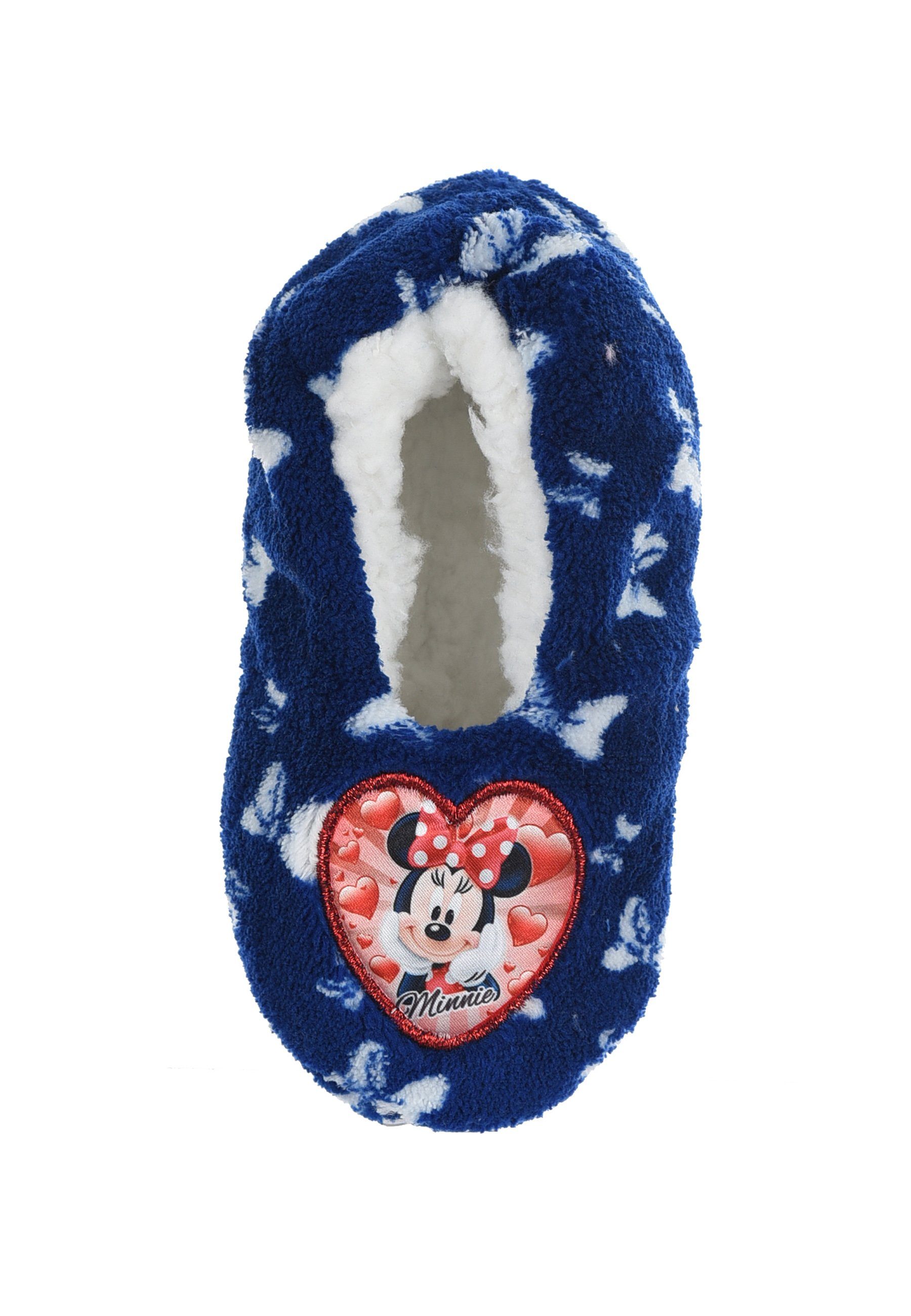Disney Minnie Plüsch Hausschuhe Mädchen Mouse Hausschuhe Kinder Winter Blau